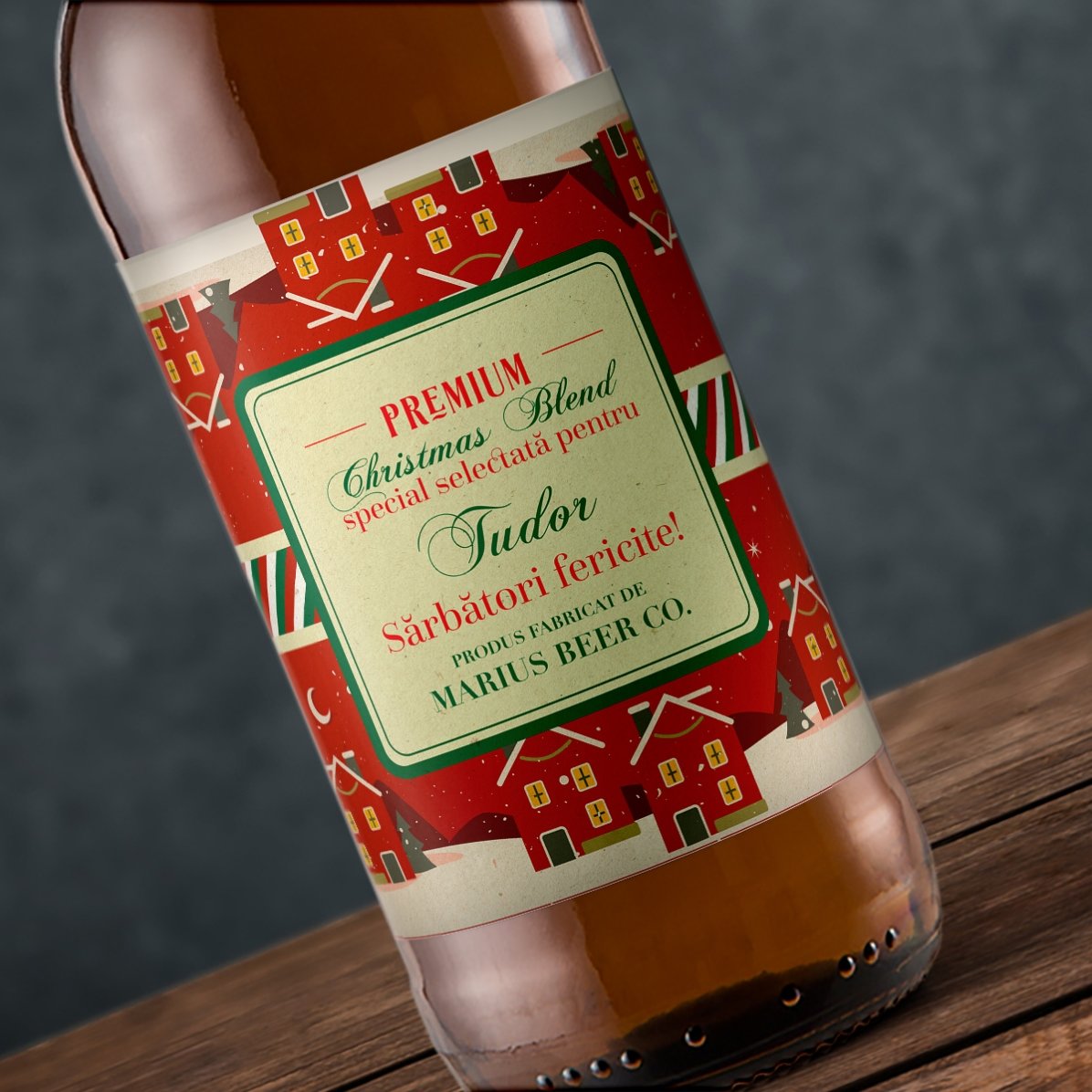 Birra personalizzata con scritta - Vintage Christmas Blend