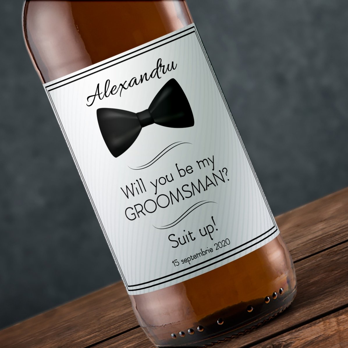 Birra personalizzata con scritta - “Vuoi essere il mio testimone di nozze?”