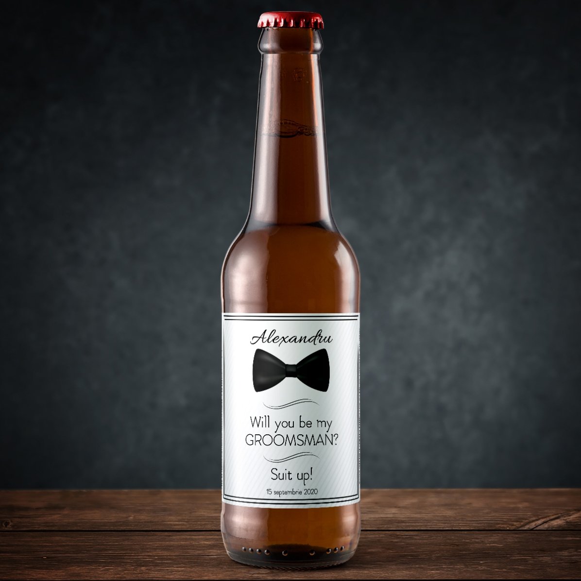Birra personalizzata con scritta - “Vuoi essere il mio testimone di nozze?”