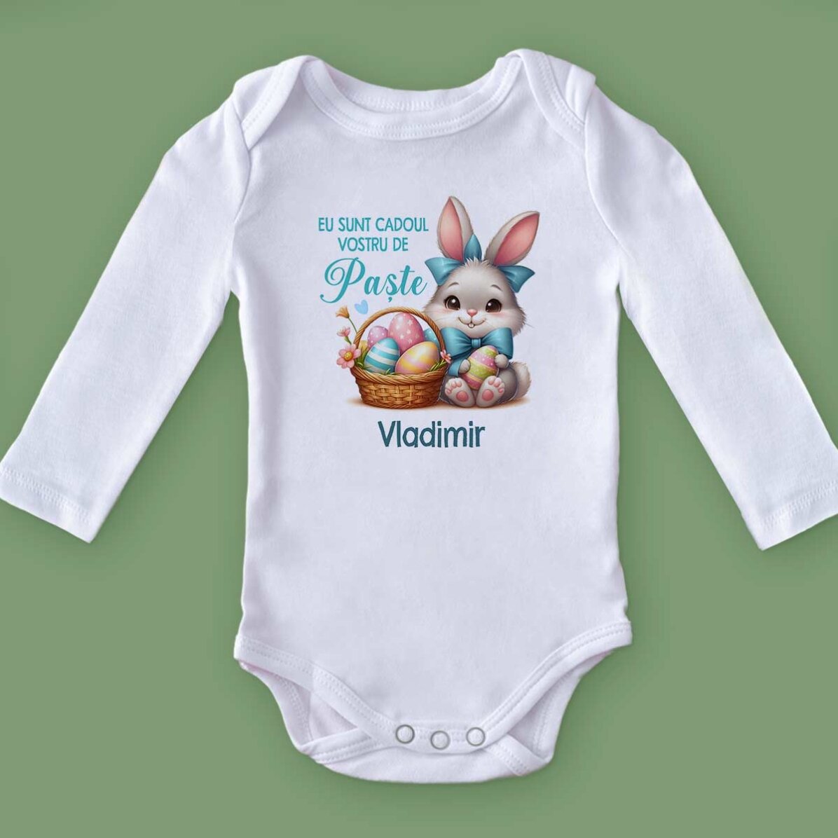 Body personalizzato per bambini con messaggio - Regalo di Pasqua, Bambino
