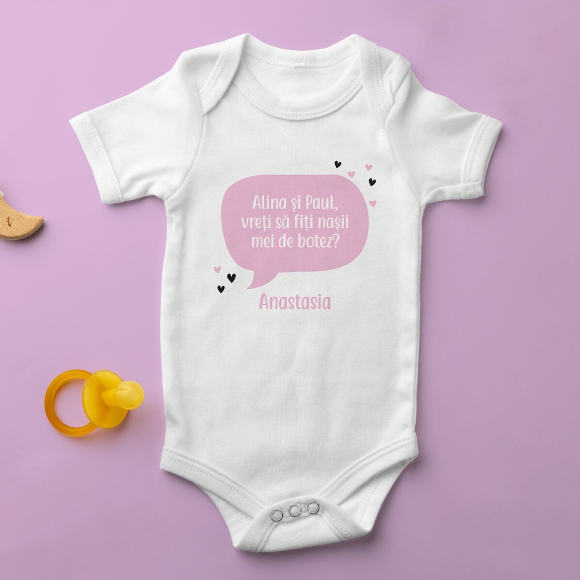 Body per bambini personalizzato con messaggio - Richiesta di padrinato