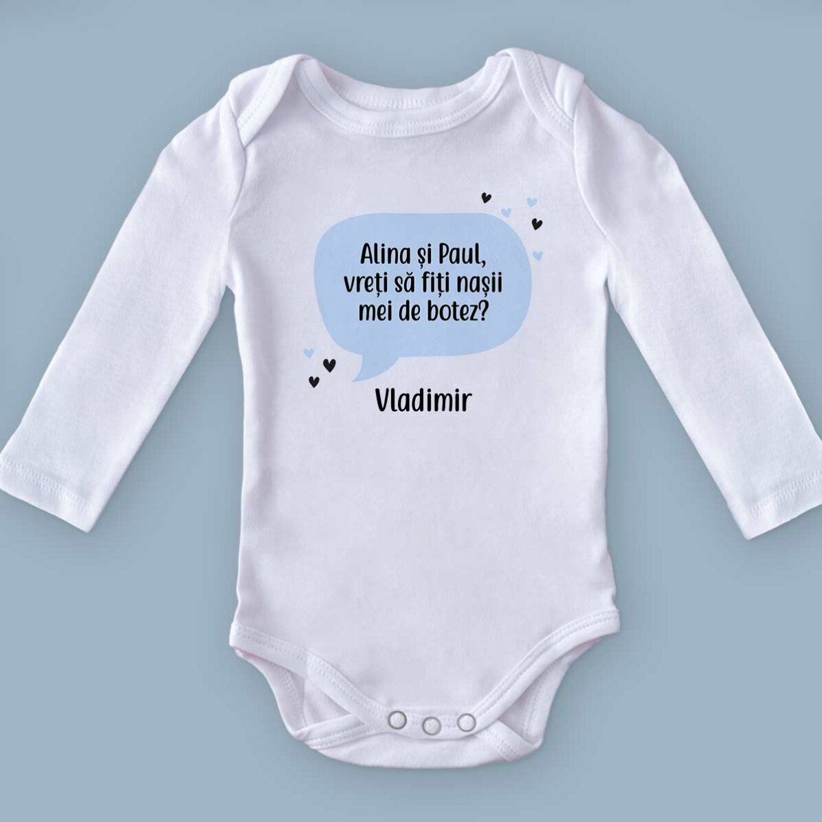 Body per bambini personalizzato con messaggio - Richiesta di padrinato