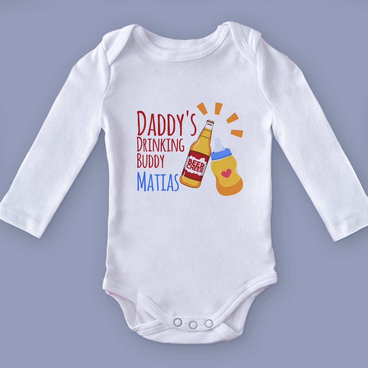 Body per bambini personalizzato con messaggio - Drinking buddy