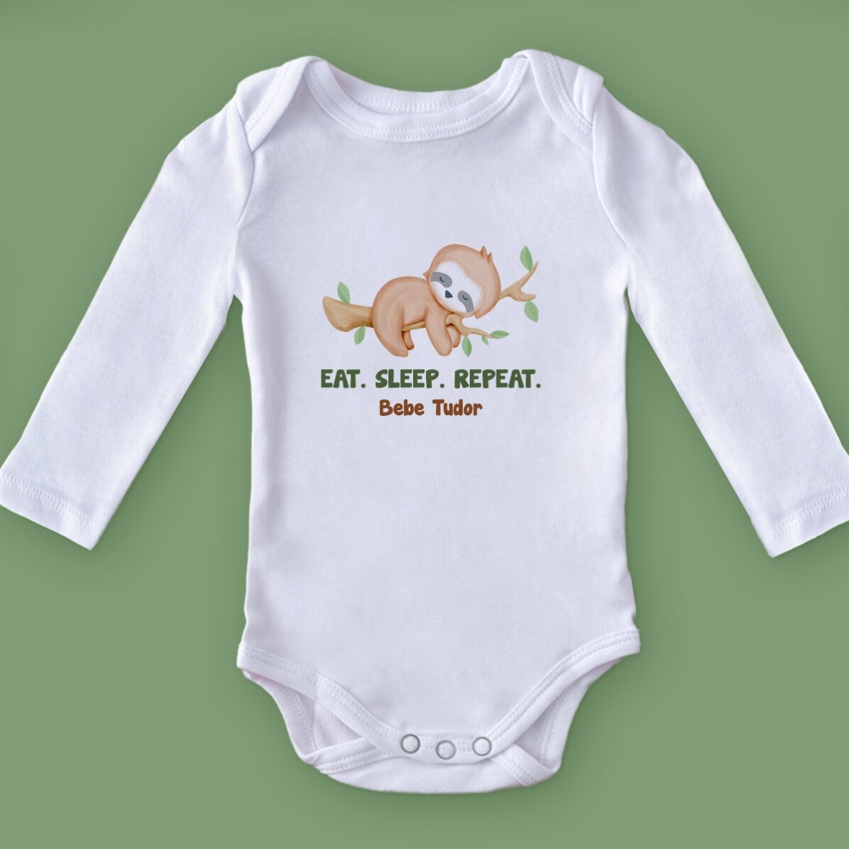 Body per bambini personalizzato con messaggio - Eat. Sleep. Repeat
