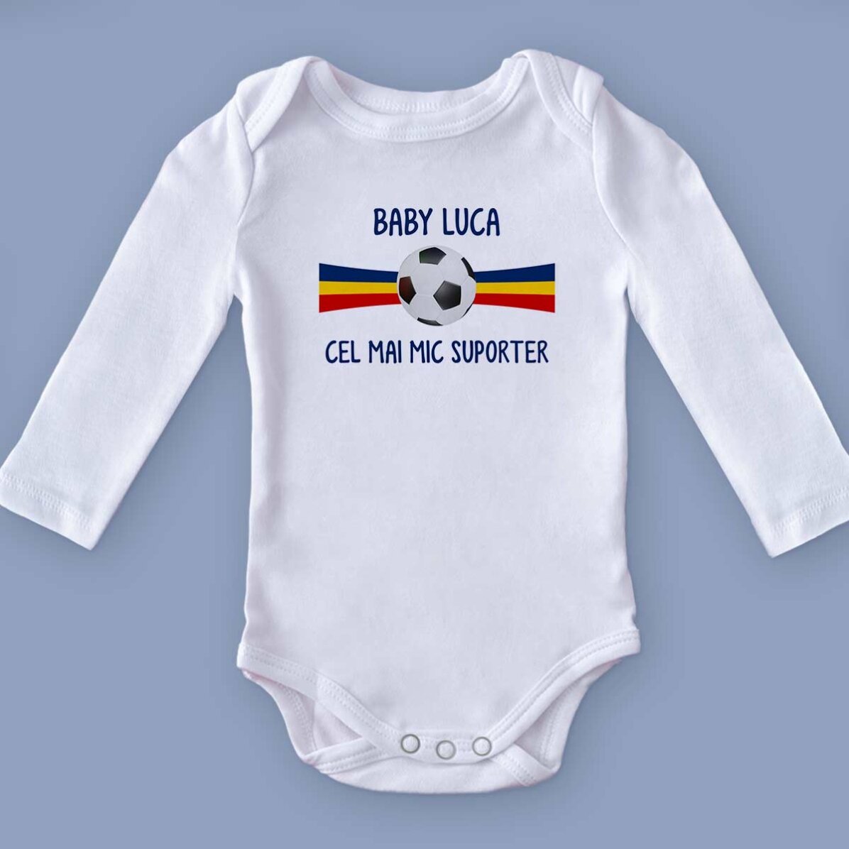 Body per bambini personalizzato con messaggio - Calcio
