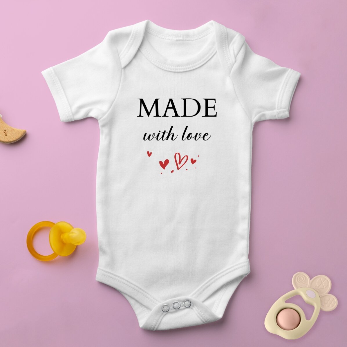 Body per bambini personalizzato con messaggio - Realizzato con amore