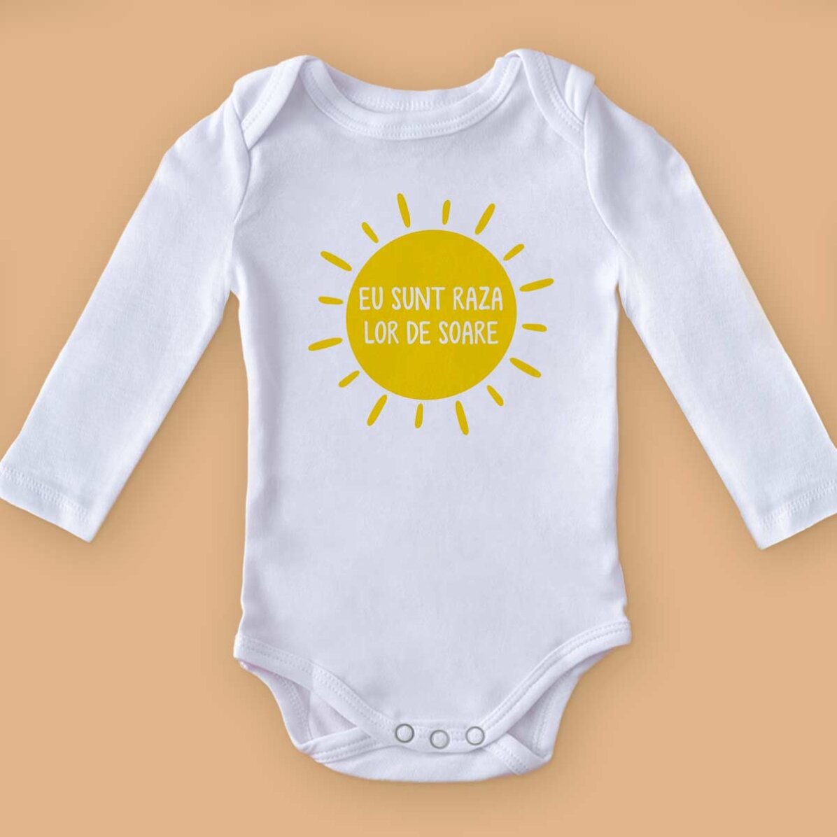 Body personalizzato per bambini con messaggio - Raggio di sole