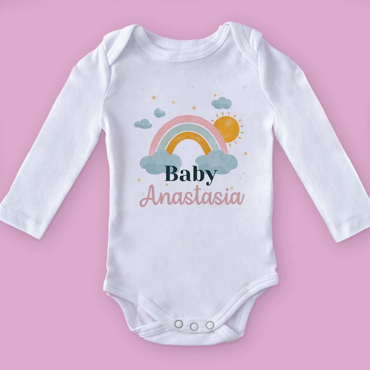 Body per bambini personalizzato con nome - Arcobaleno
