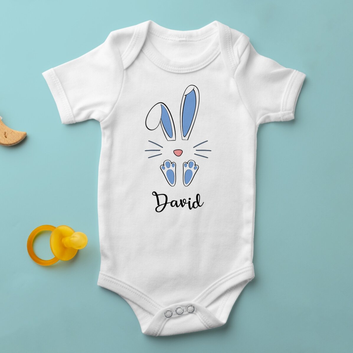 Body per bambini personalizzato con nome - Coniglietto di Pasqua