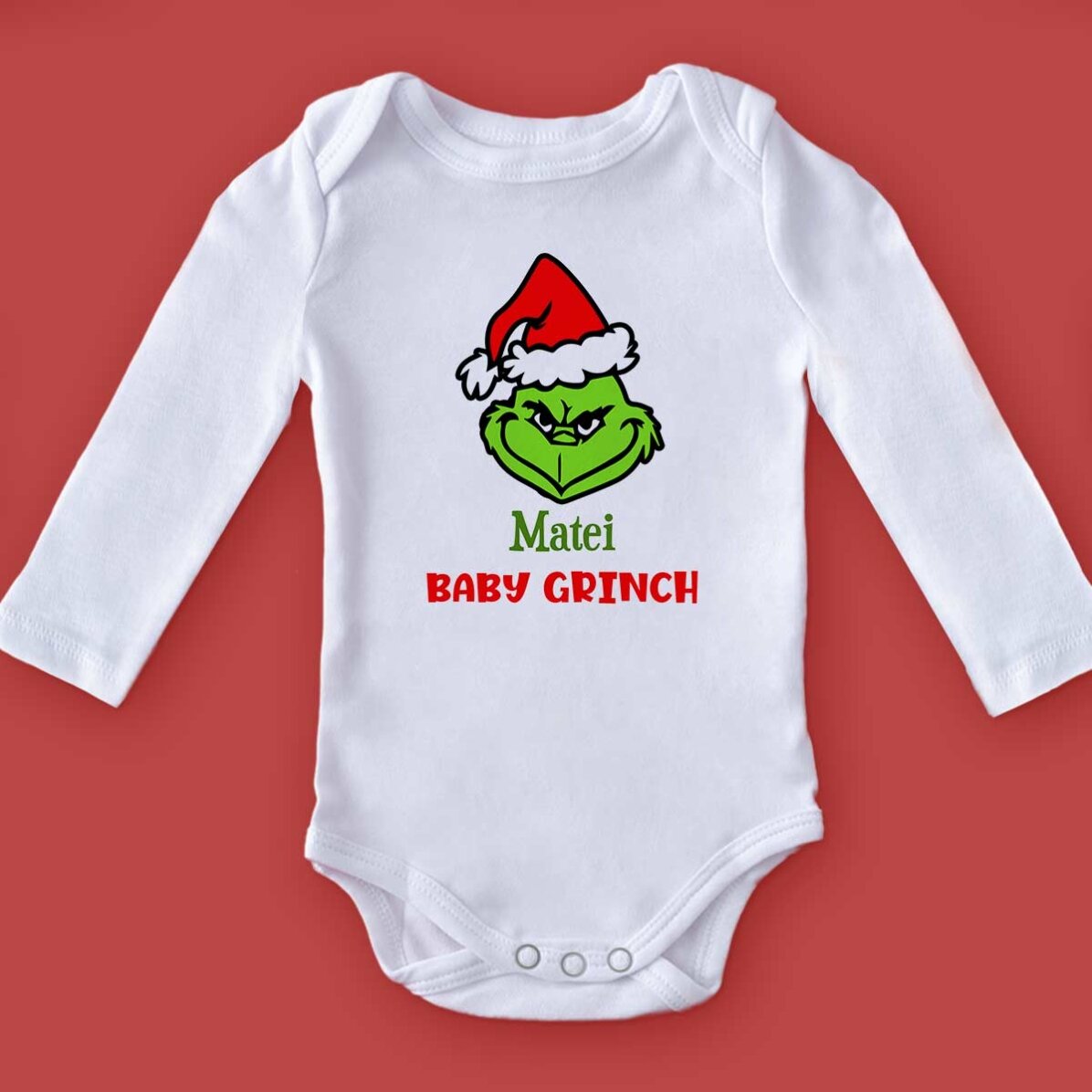 Body per bambini personalizzato con scritta - Grinch