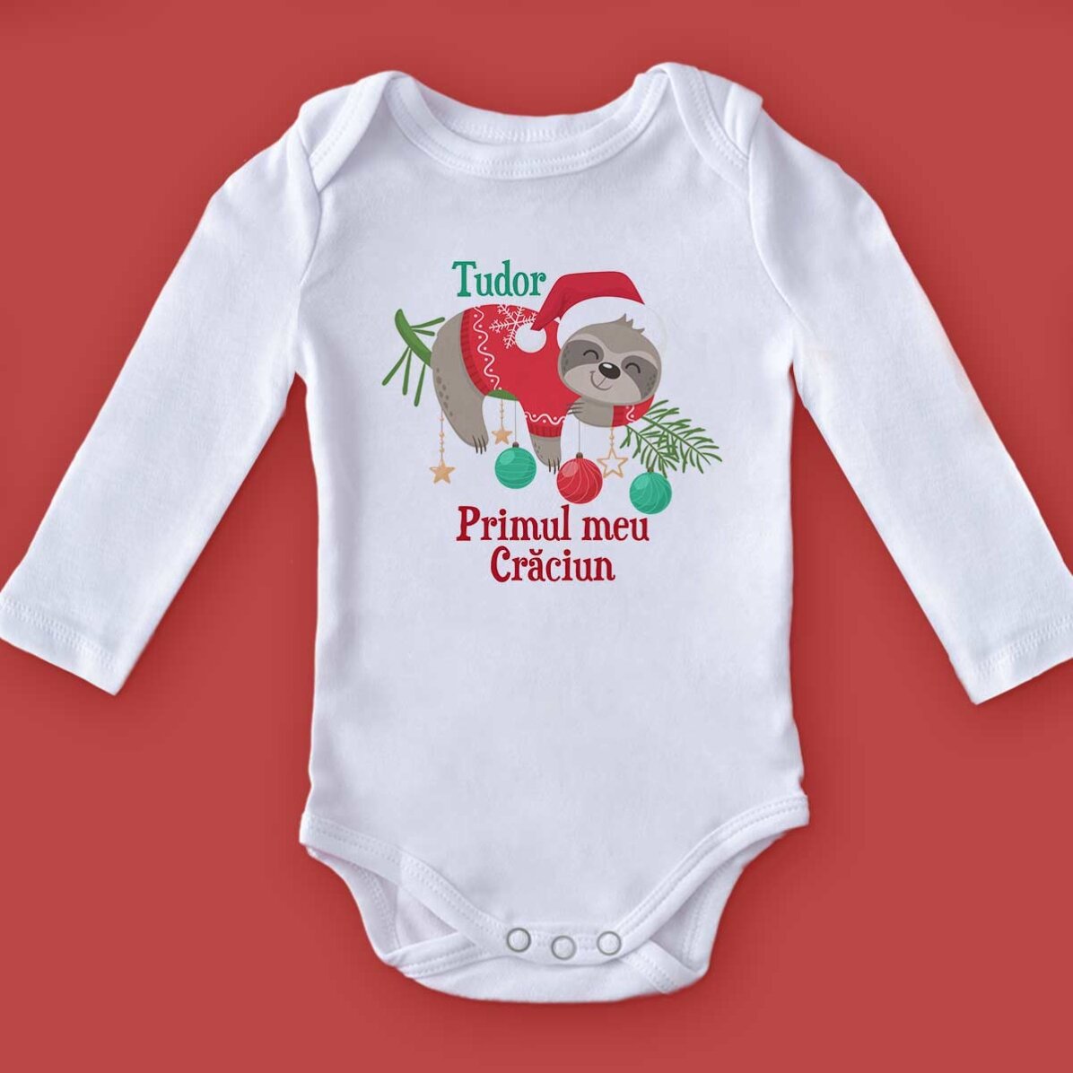 Body per bambini personalizzato con scritta - Lenes de Craciun