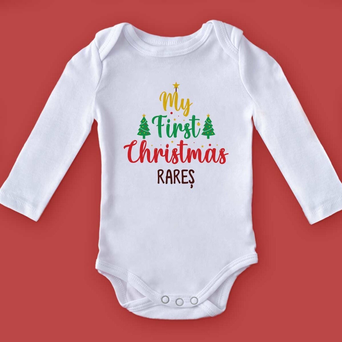 Body per bambini personalizzato con scritta - My first Christmas