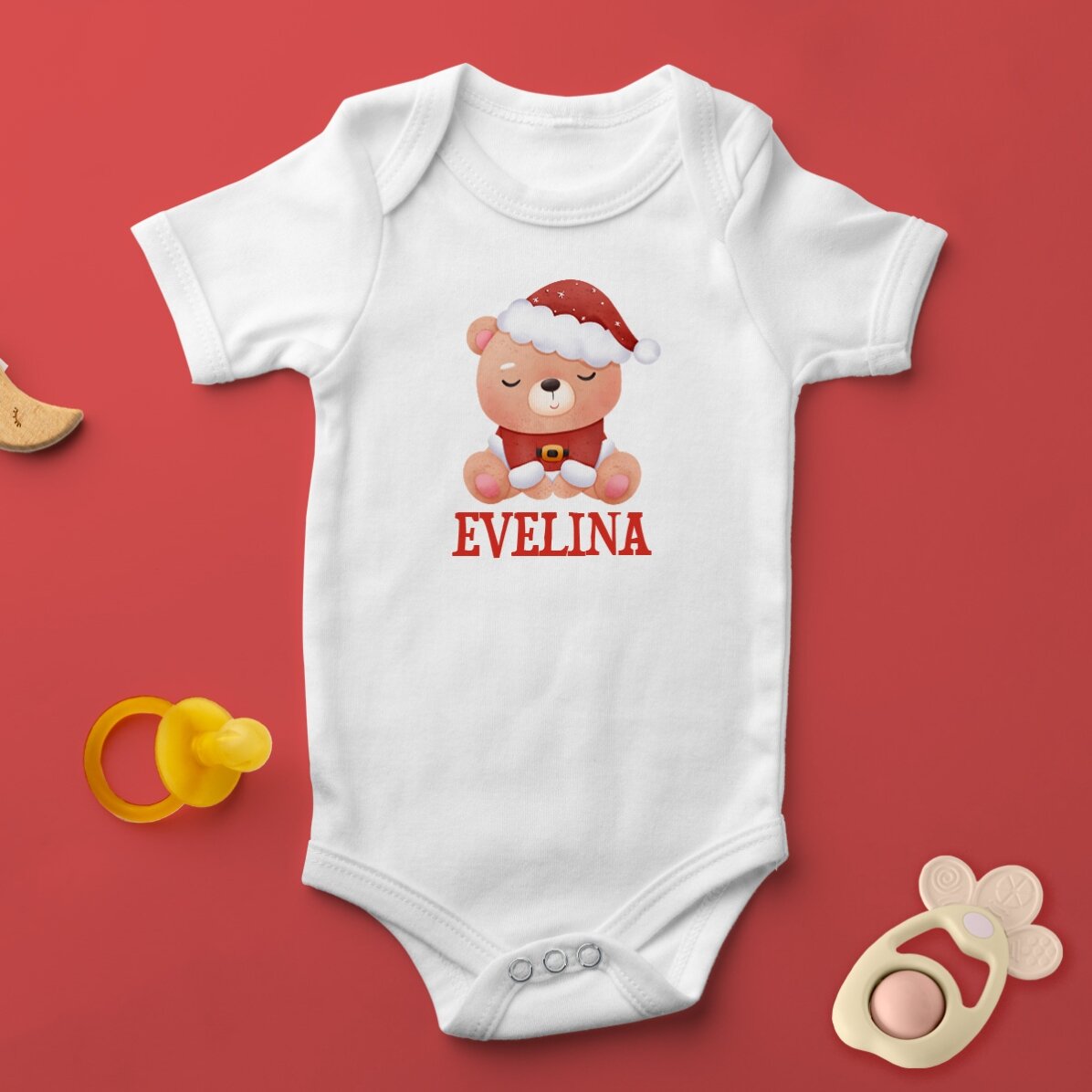 Body per bambini personalizzato con scritta - Il primo Natale