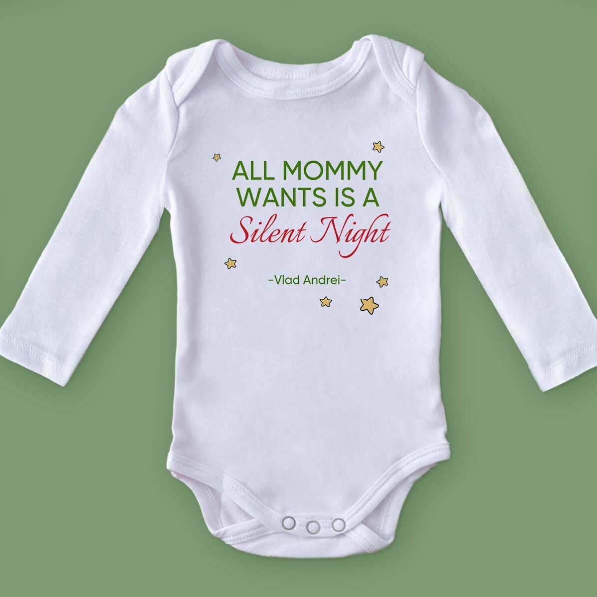 Body per bambini personalizzato con scritta - Silent Night