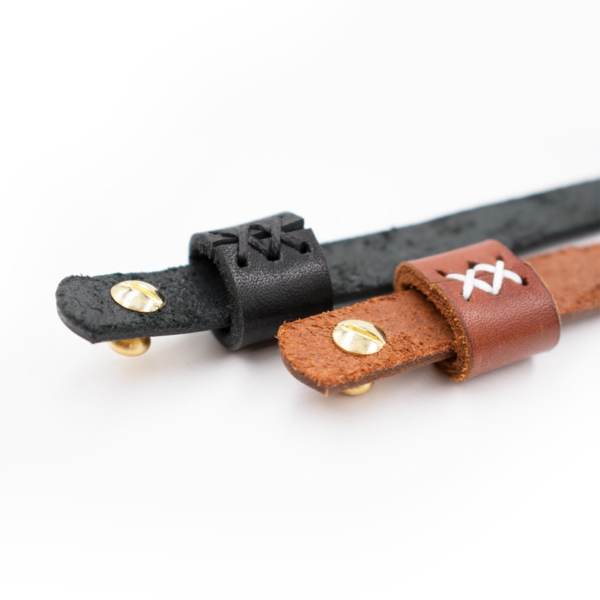 Braccialetto in pelle personalizzato con 2 iniziali - Cuore