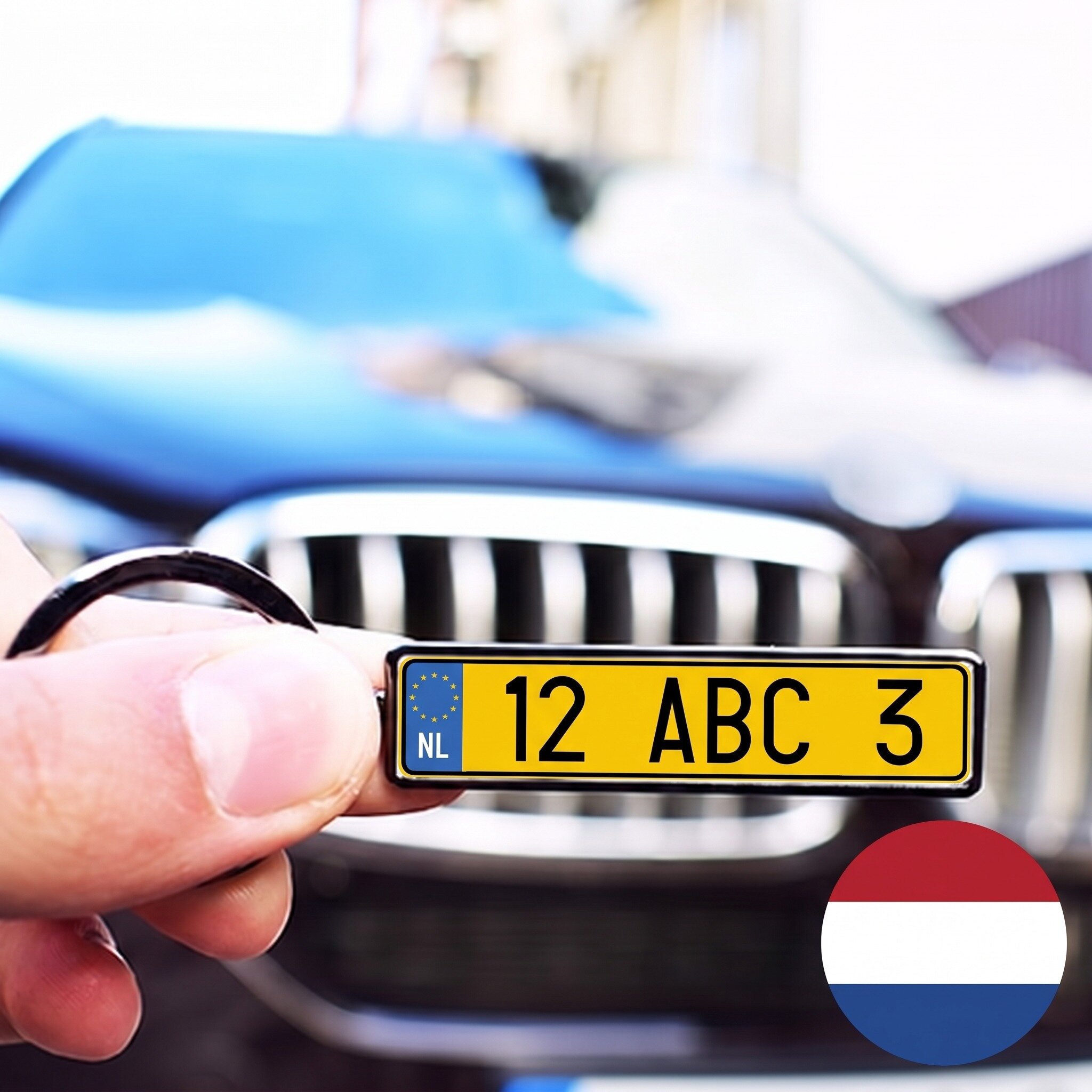 Portachiavi personalizzato con numero di targa olandese