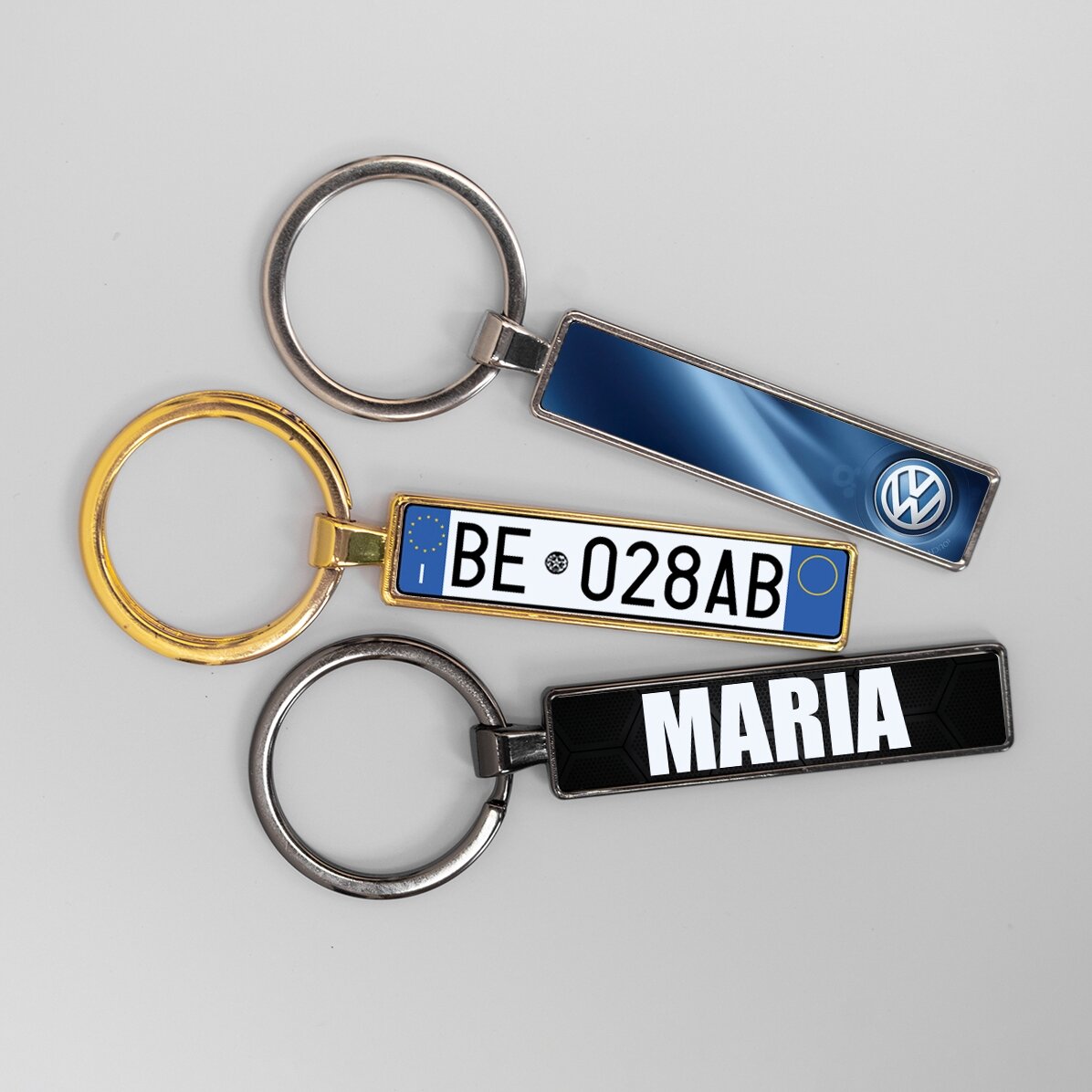 Portachiavi personalizzato con numero di targa italiano