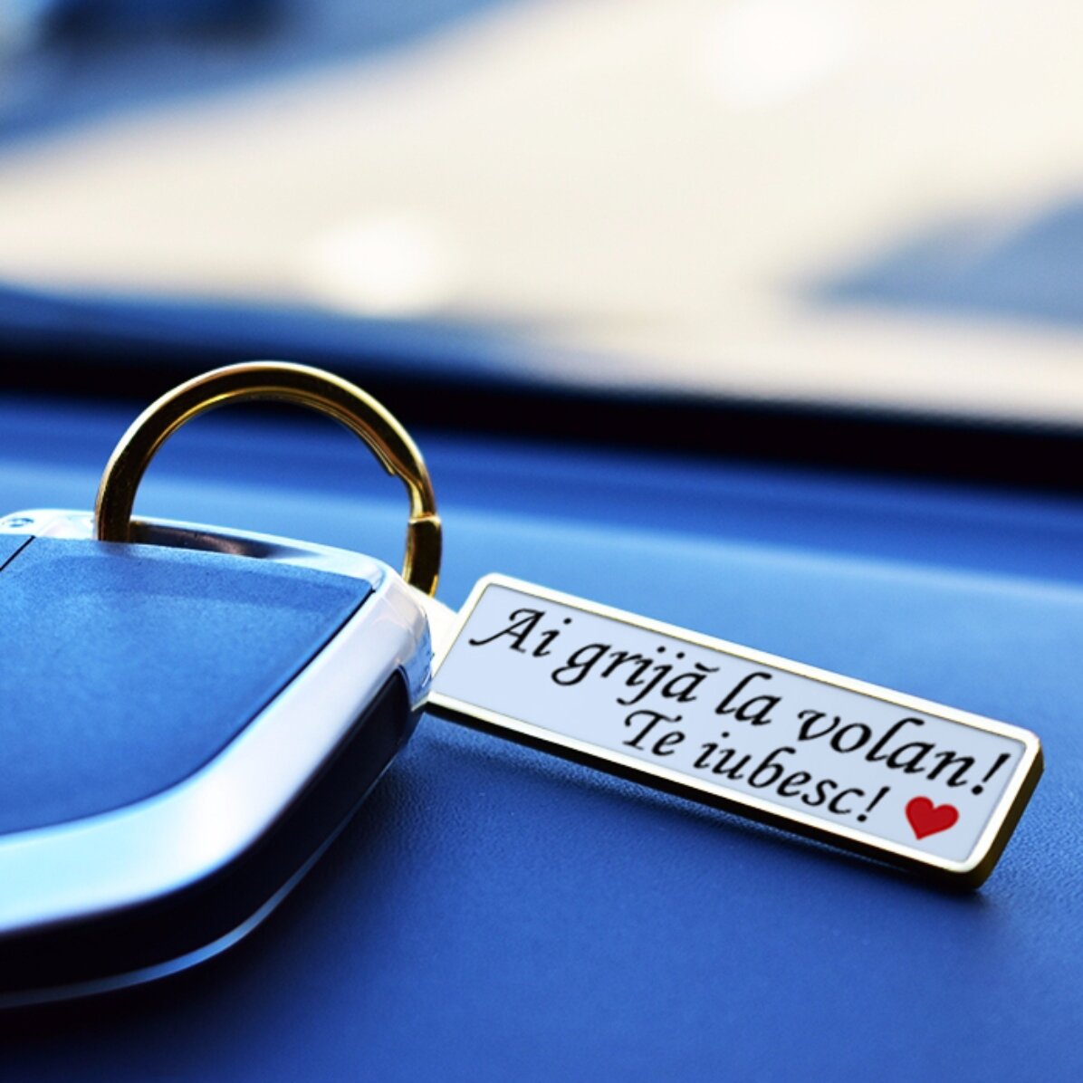 Portachiavi replica targa personalizzata con messaggio