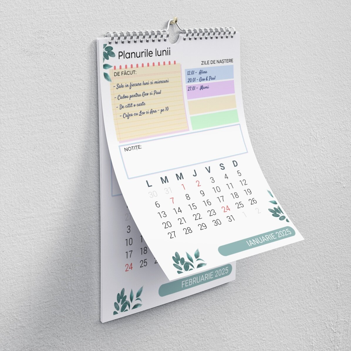 Calendario personalizzato con foto e testo - Agenda