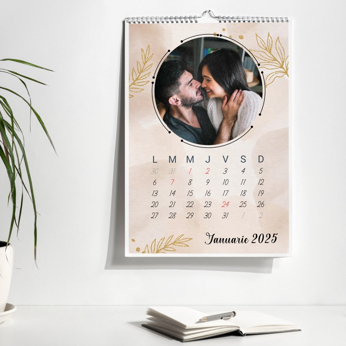Calendario personalizzato con foto e messaggio - Gold