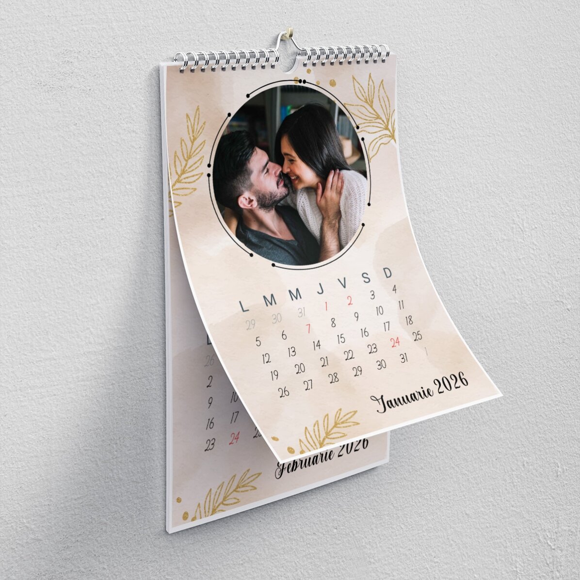 Calendario personalizzato con foto e messaggio - Gold
