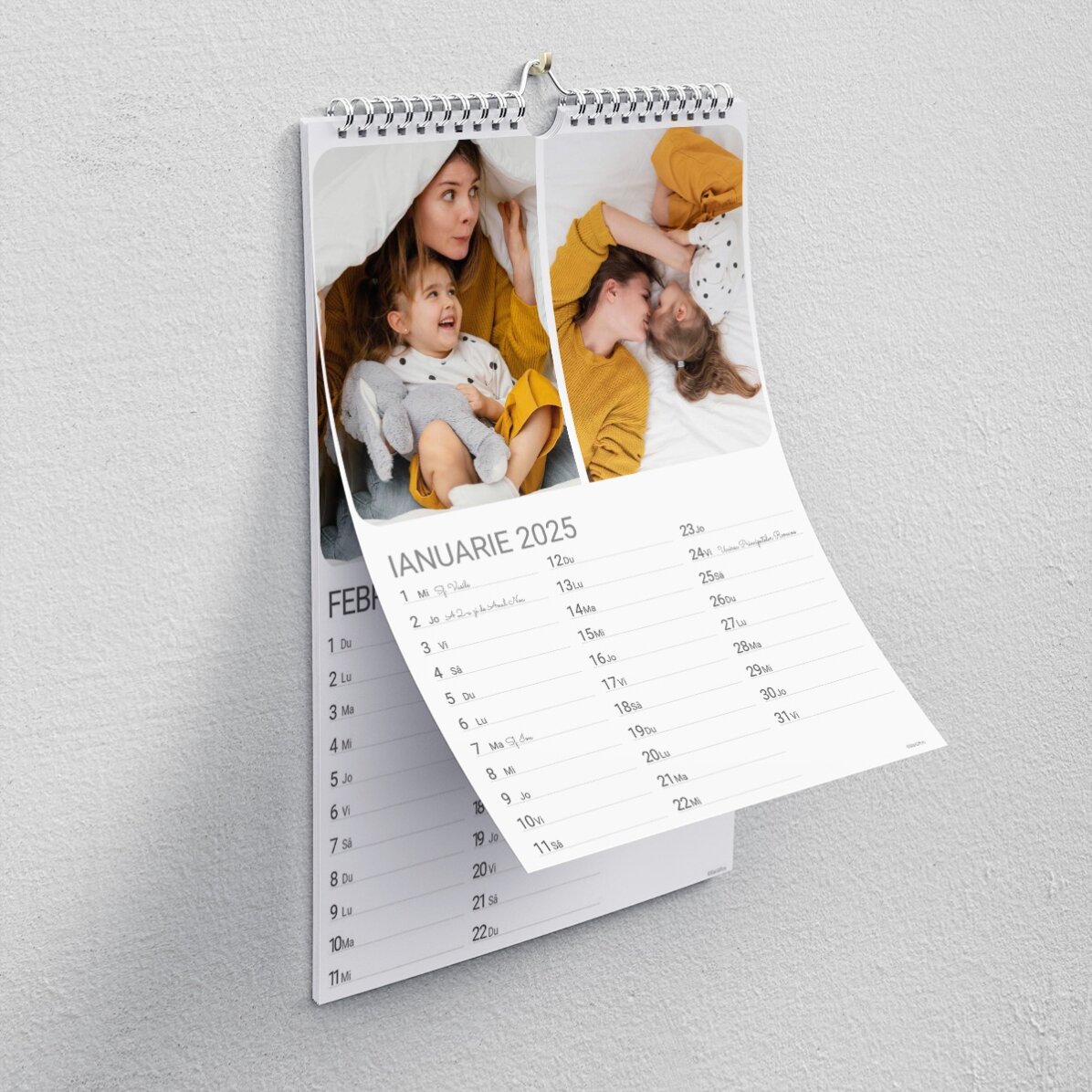 Calendario personalizzato con foto e messaggio