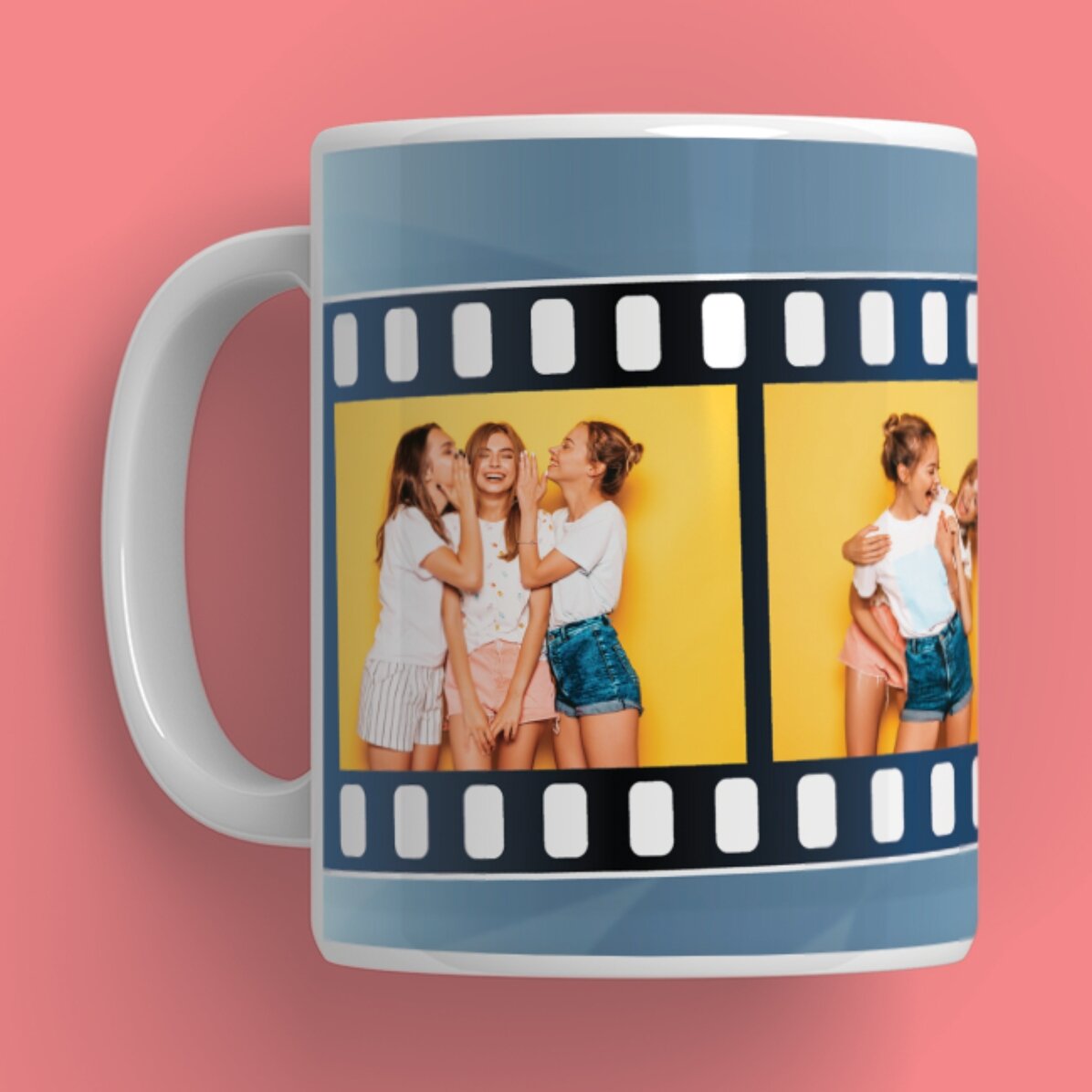 Tazza personalizzata con 4 foto in formato rullino