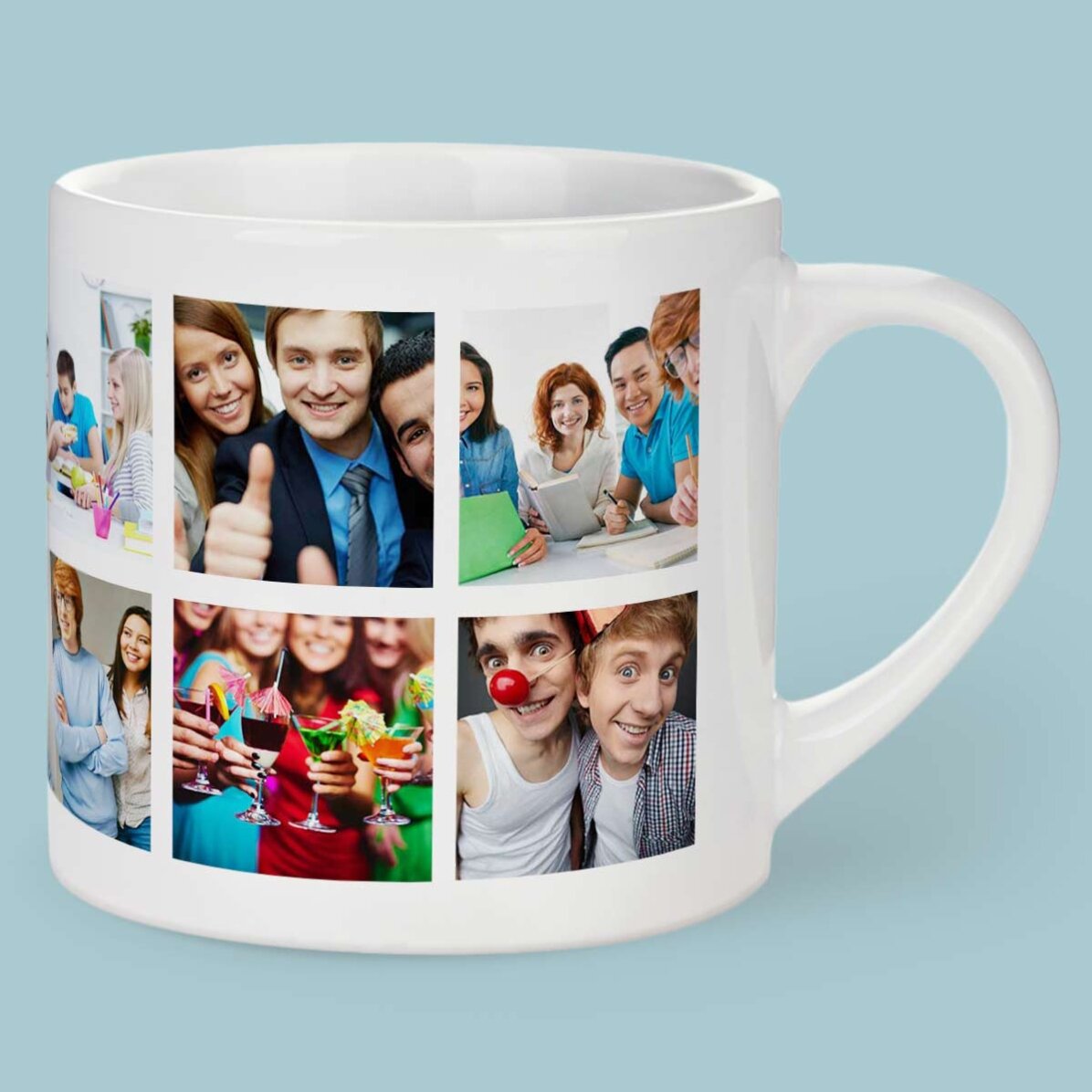Tazza da caffè personalizzata con 12 foto