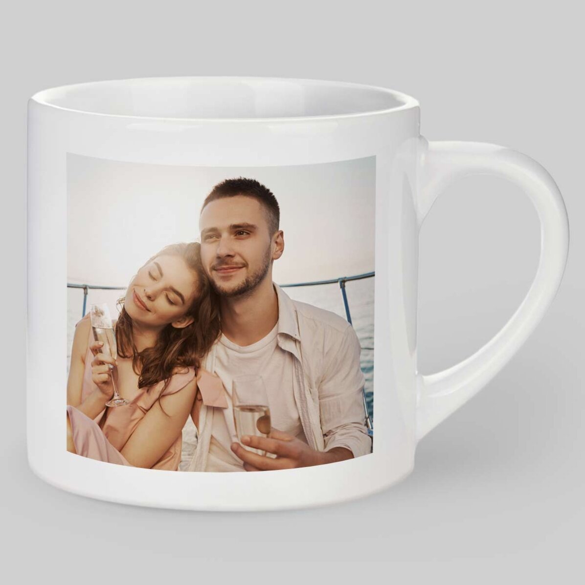 Tazza da espresso personalizzata con 2 foto