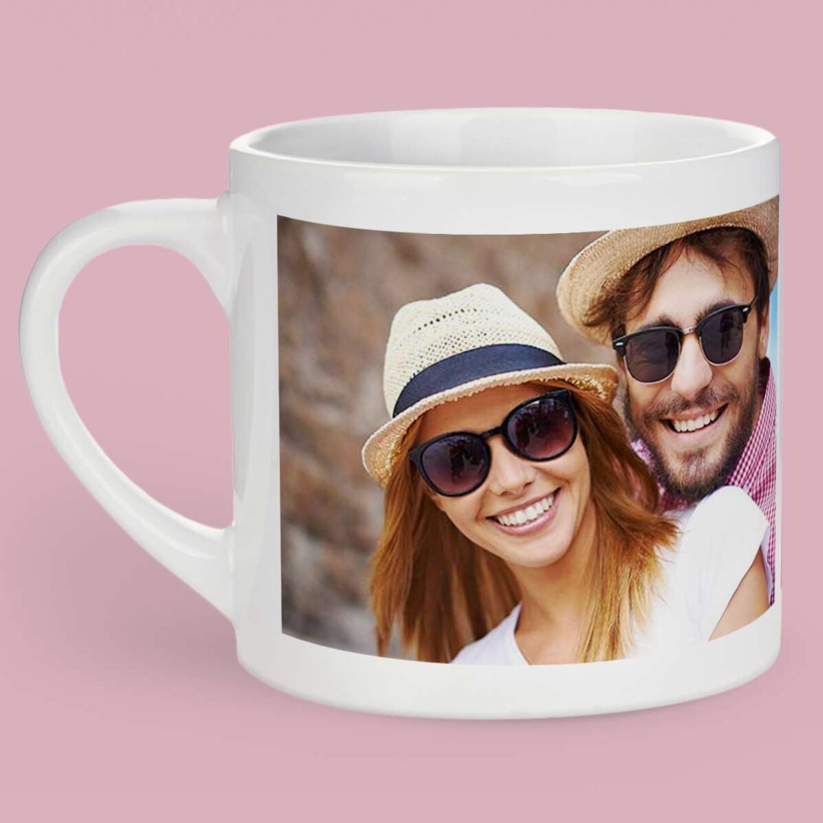 Tazza da caffè personalizzata con 3 foto e una scritta