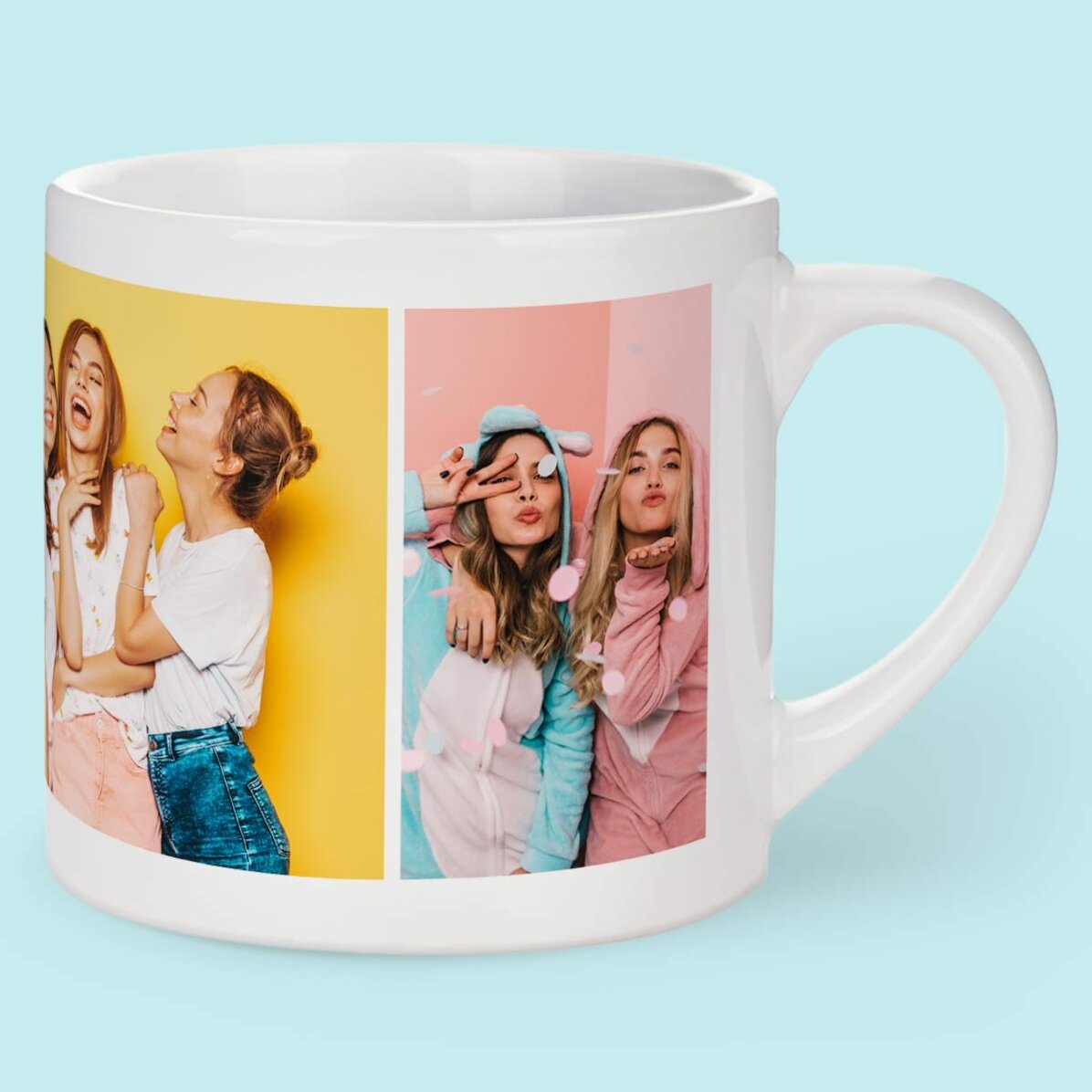 Tazza da caffè personalizzata con 5 foto e testo - I ricordi più belli