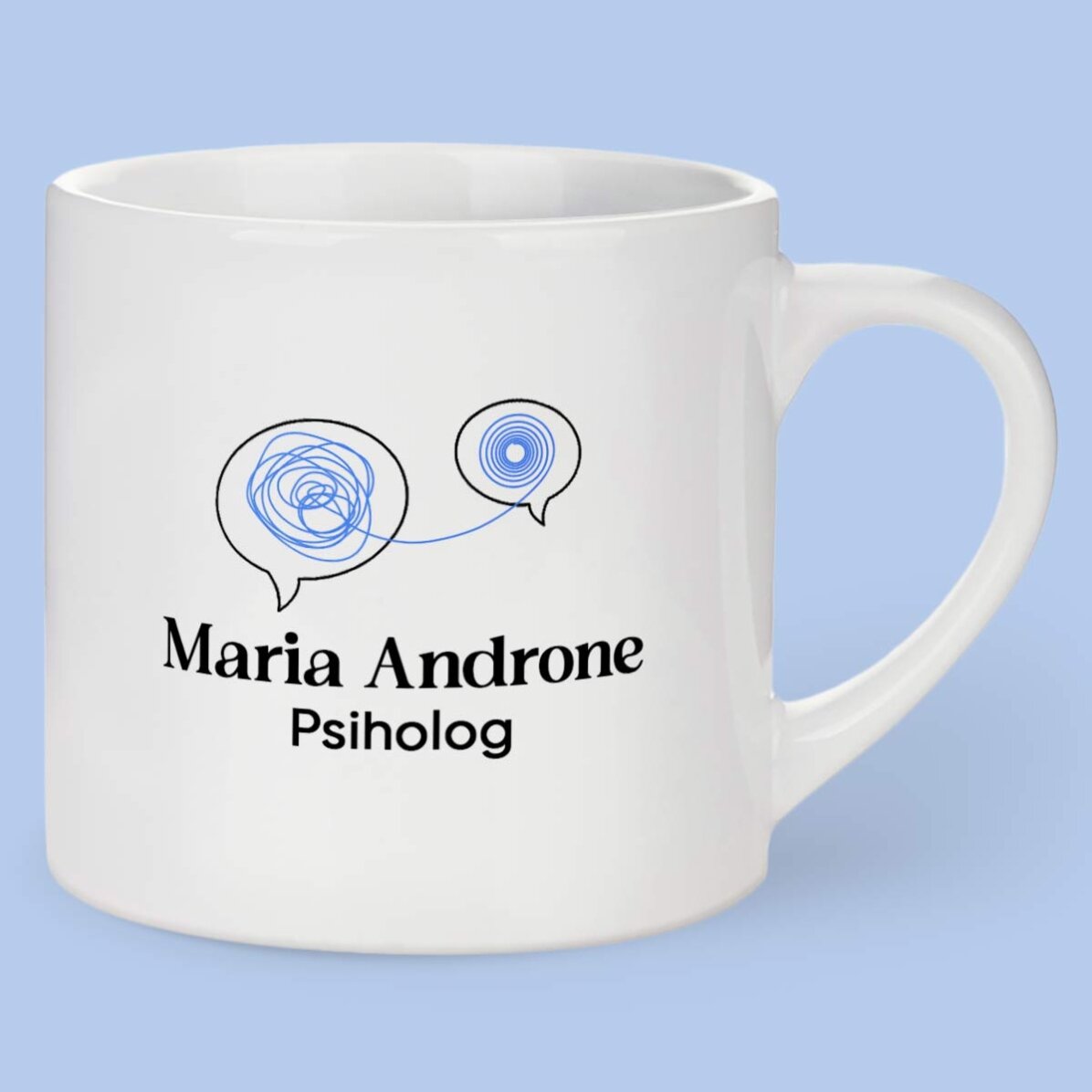 Personalised espresso cup with message - Psychologist