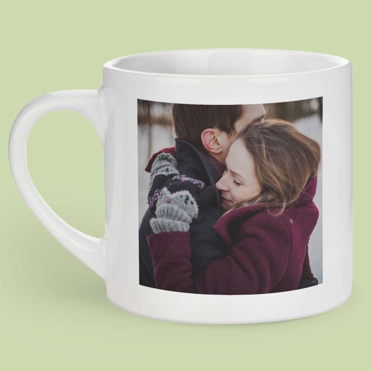 Tazza da caffè personalizzata con una foto e una scritta