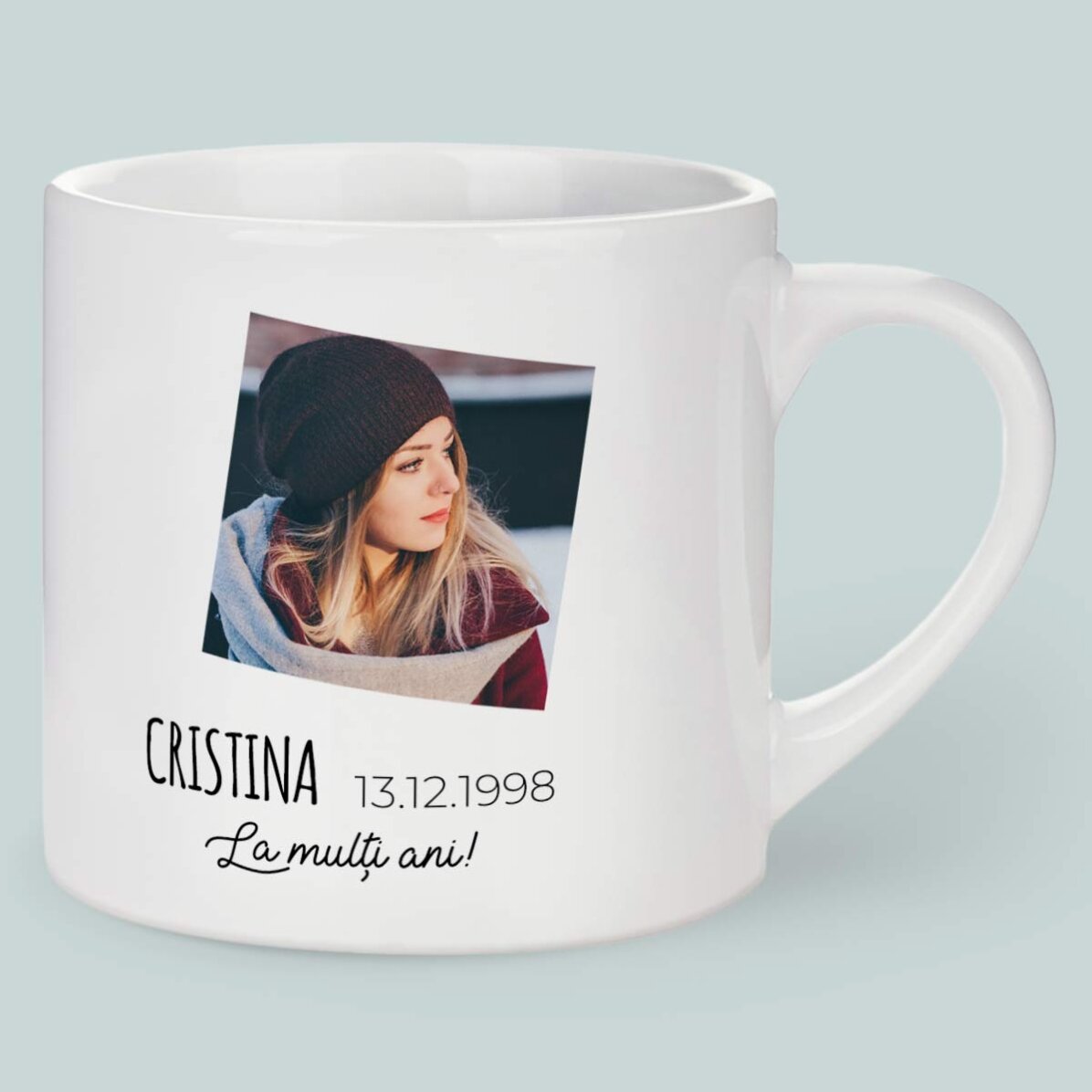 Personalised espresso cup with photo and text - Sagittarius