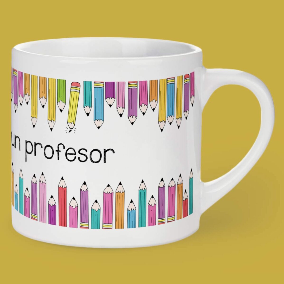 Tazza da caffè personalizzata con scritta - Matite colorate