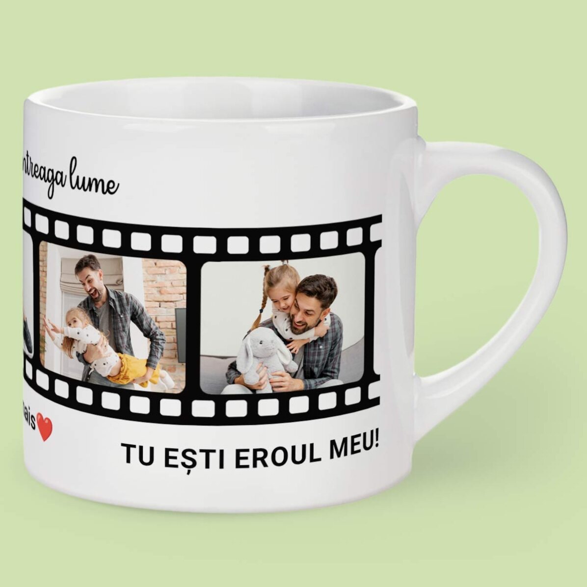 Tazza da caffè personalizzata con testo e 5 foto - I ricordi più cari