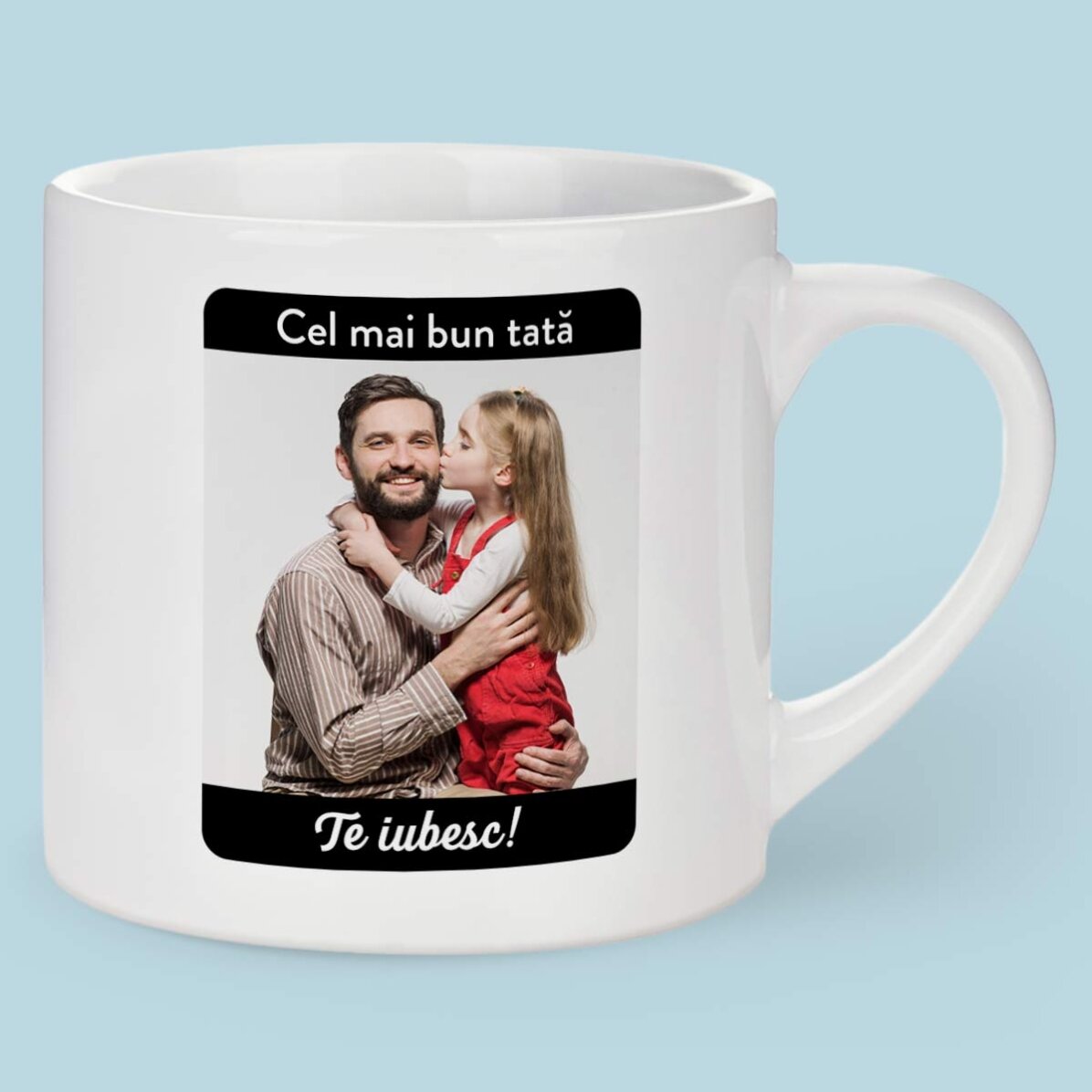 Tazza da caffè personalizzata con testo e foto - Il mio eroe