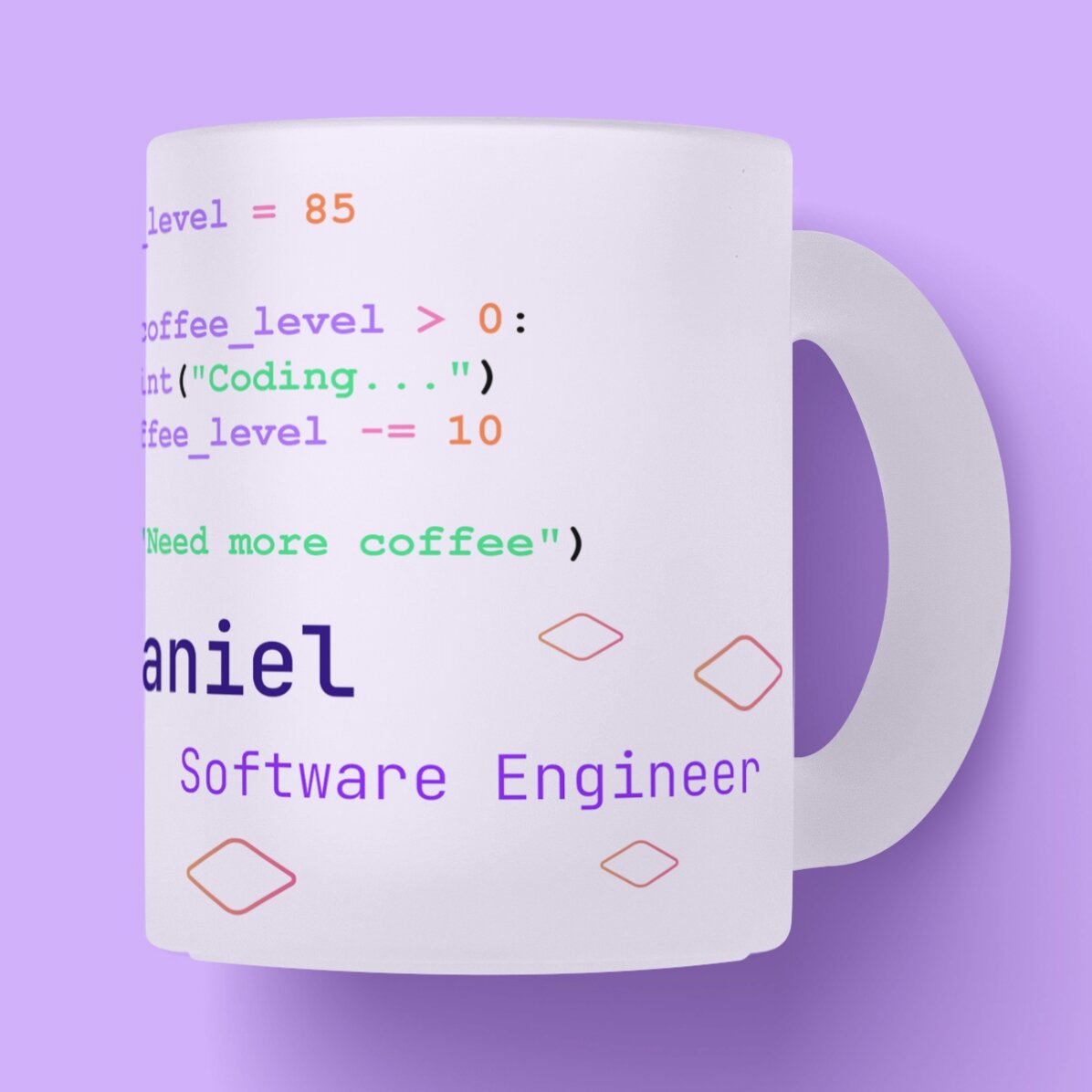 Tazza personalizzata con scritta - Programmazione