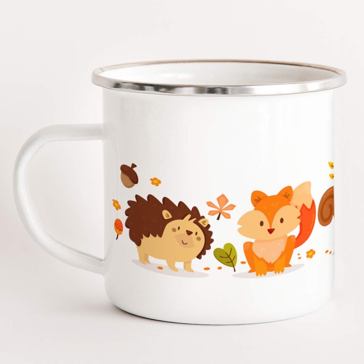 Tazza in metallo smaltato per bambini - Autunno