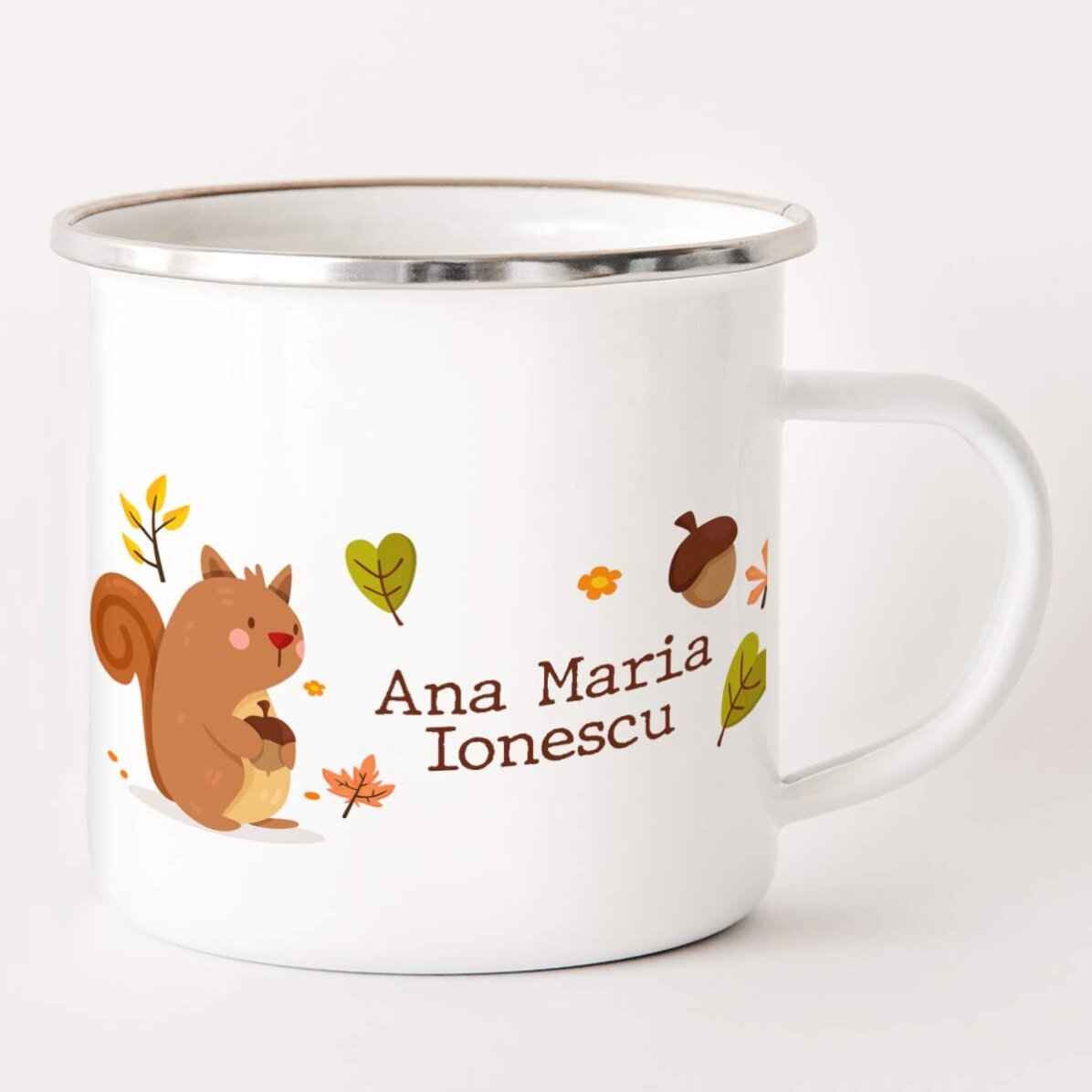 Tazza in metallo smaltato per bambini - Autunno