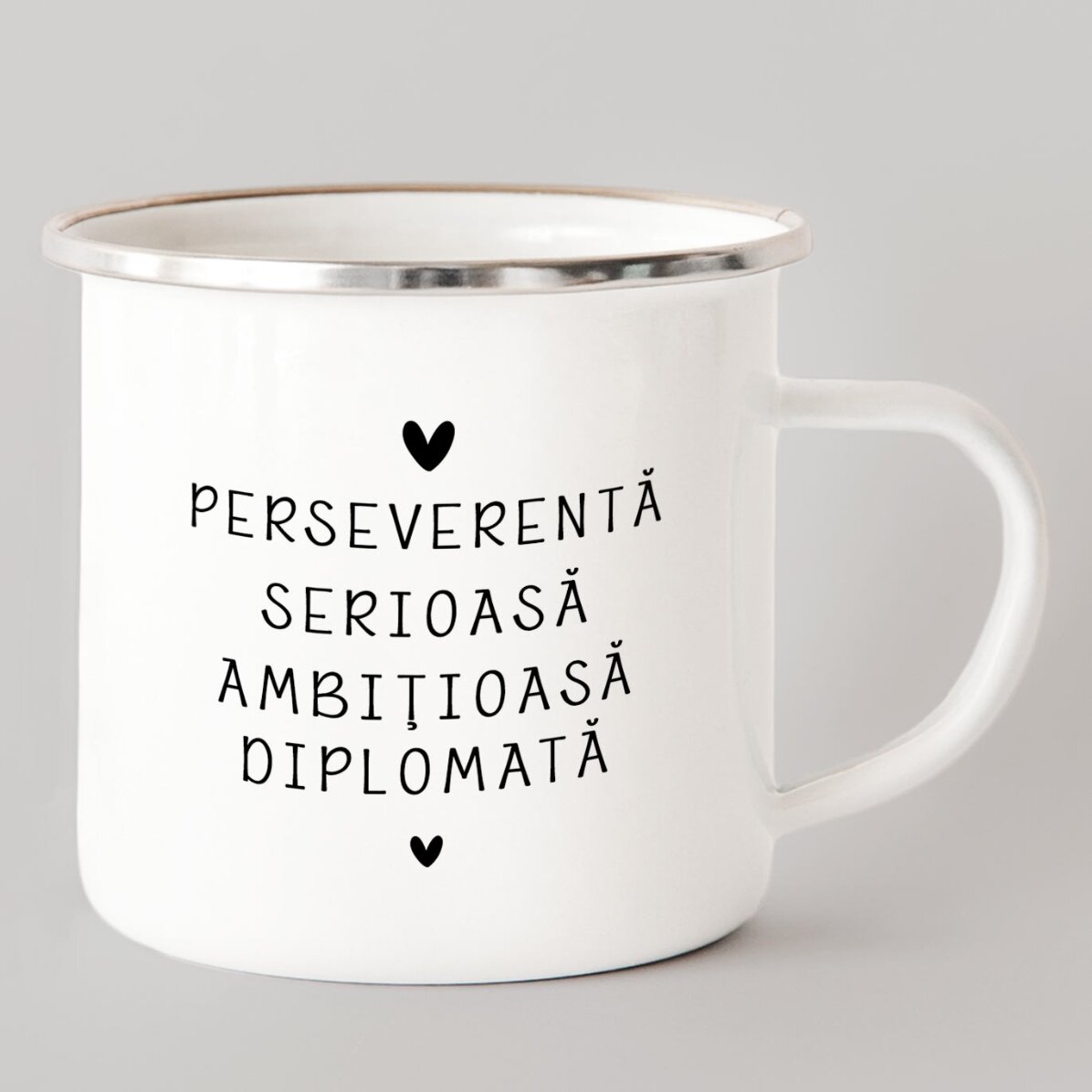 Tazza in metallo smaltato personalizzata con messaggio - Segno zodiacale Capricorno