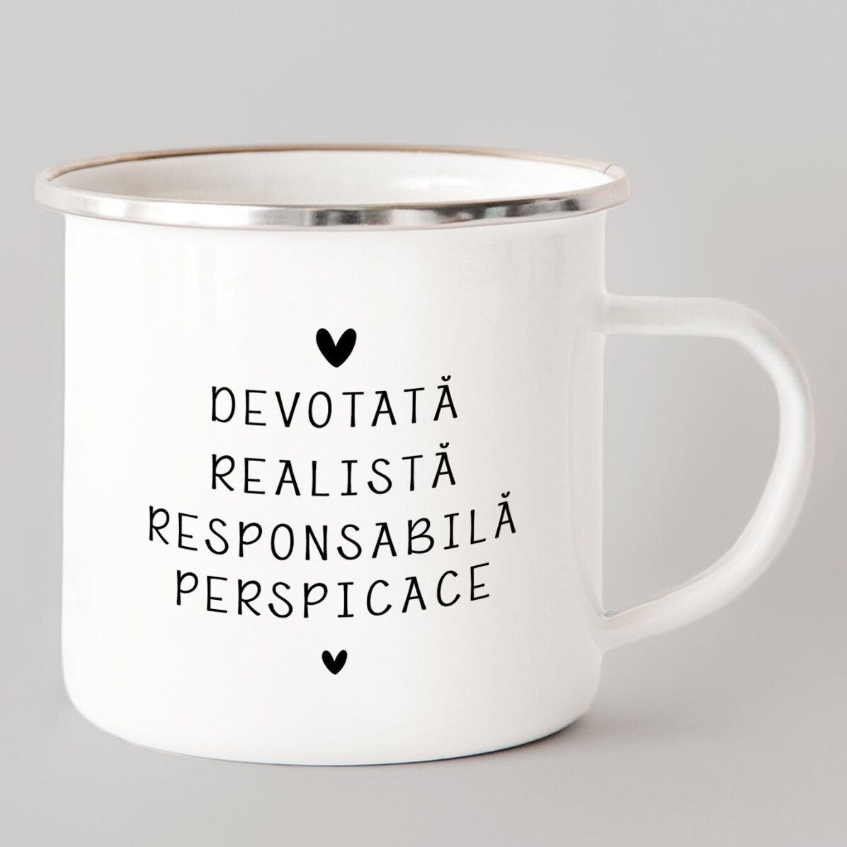 Tazza in metallo smaltato personalizzata con messaggio - Segno zodiacale Vergine