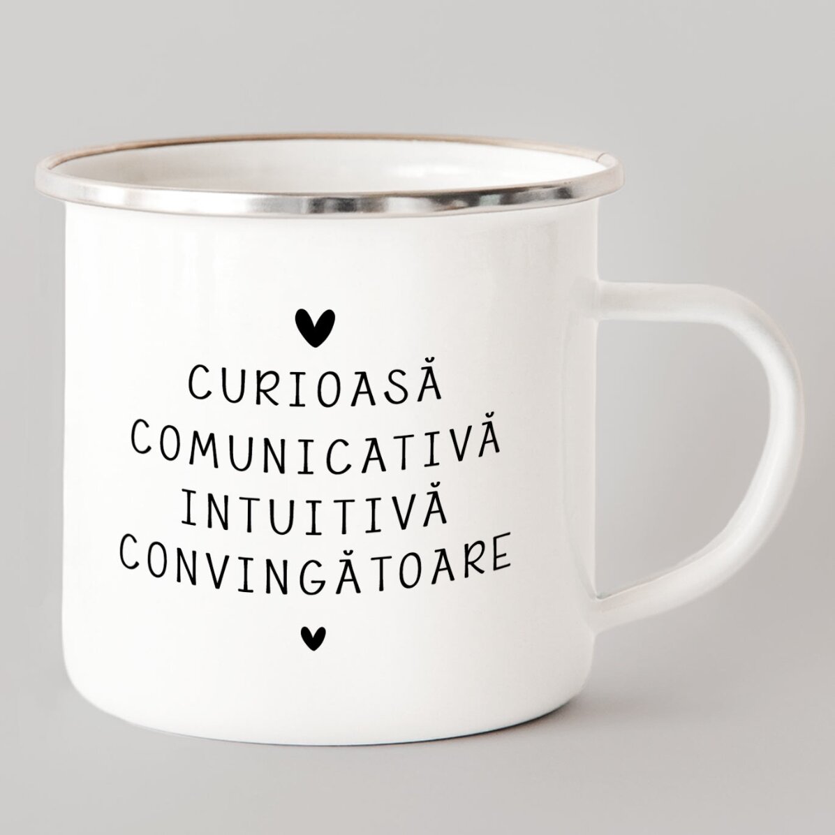 Tazza in metallo smaltato personalizzata con messaggio - Segno zodiacale Gemelli