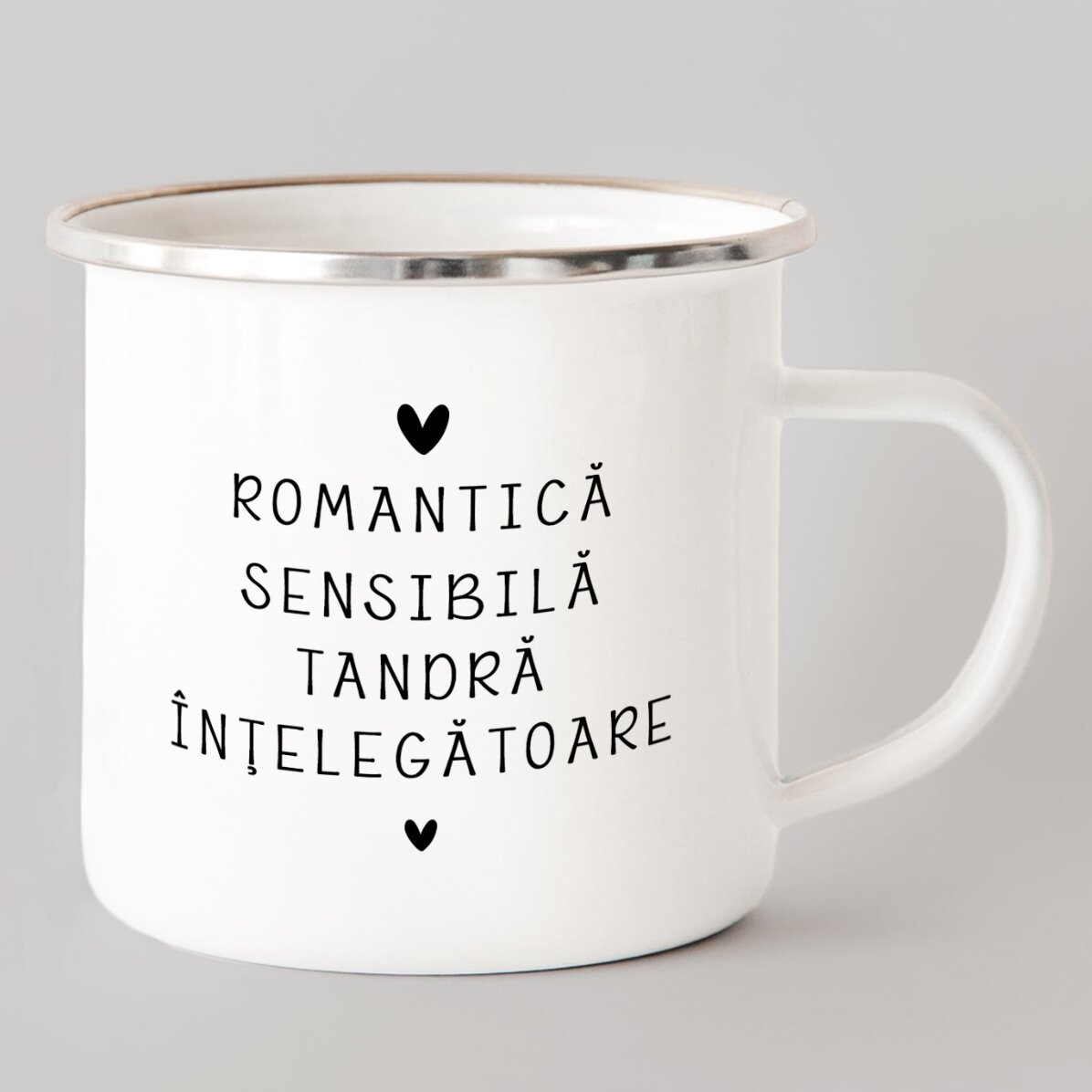 Tazza in metallo smaltato personalizzata con messaggio - Segno zodiacale Cancro