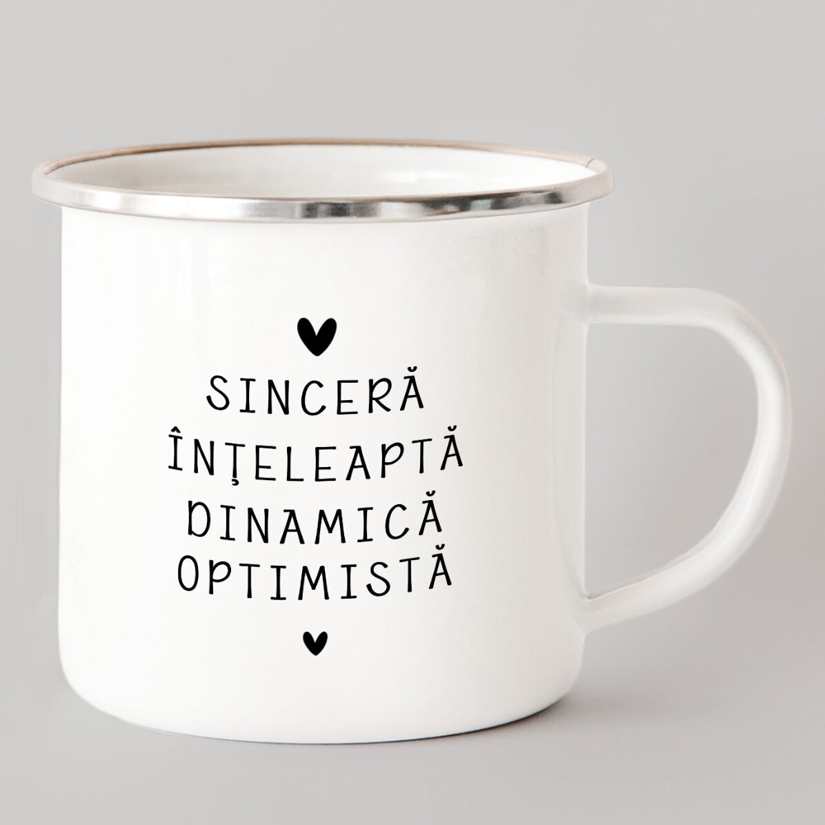 Tazza in metallo smaltato personalizzata con messaggio - Segno zodiacale del Sagittario