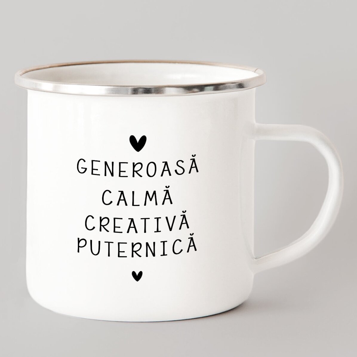 Tazza in metallo smaltato personalizzata con messaggio - Segno zodiacale dello Scorpione
