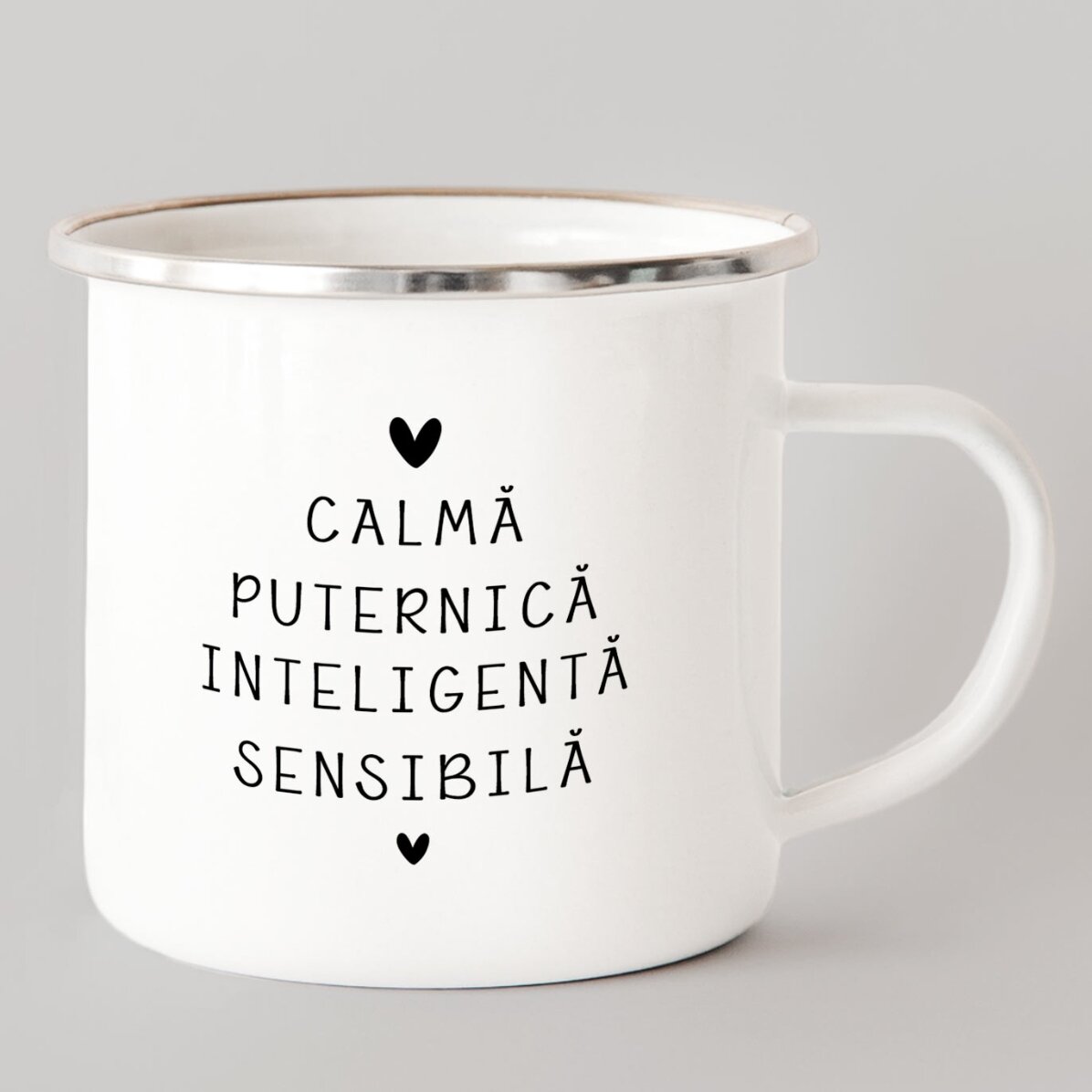 Tazza in metallo smaltato personalizzata con messaggio - Segno zodiacale del Toro