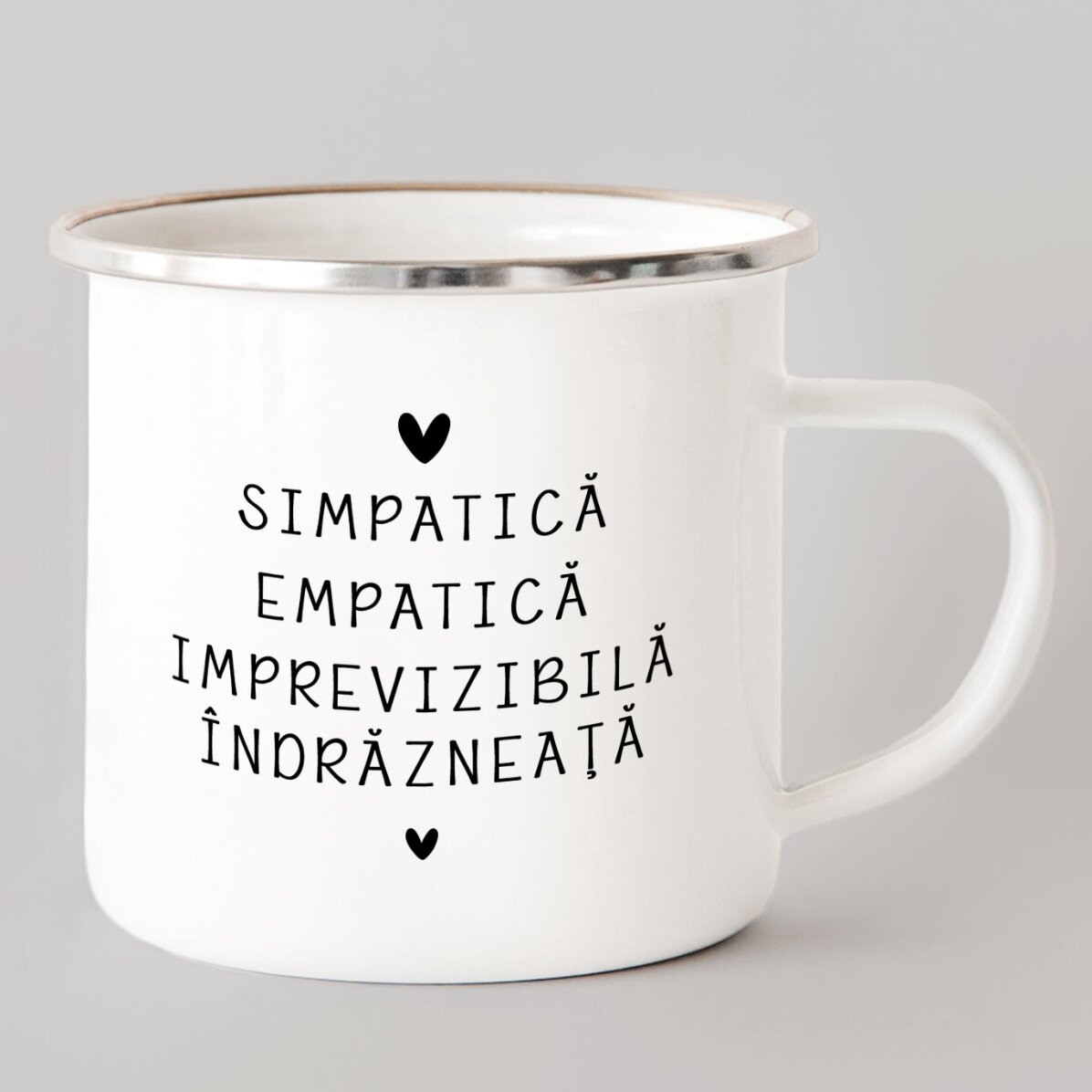 Tazza in metallo smaltato personalizzata con messaggio - Segno zodiacale dell