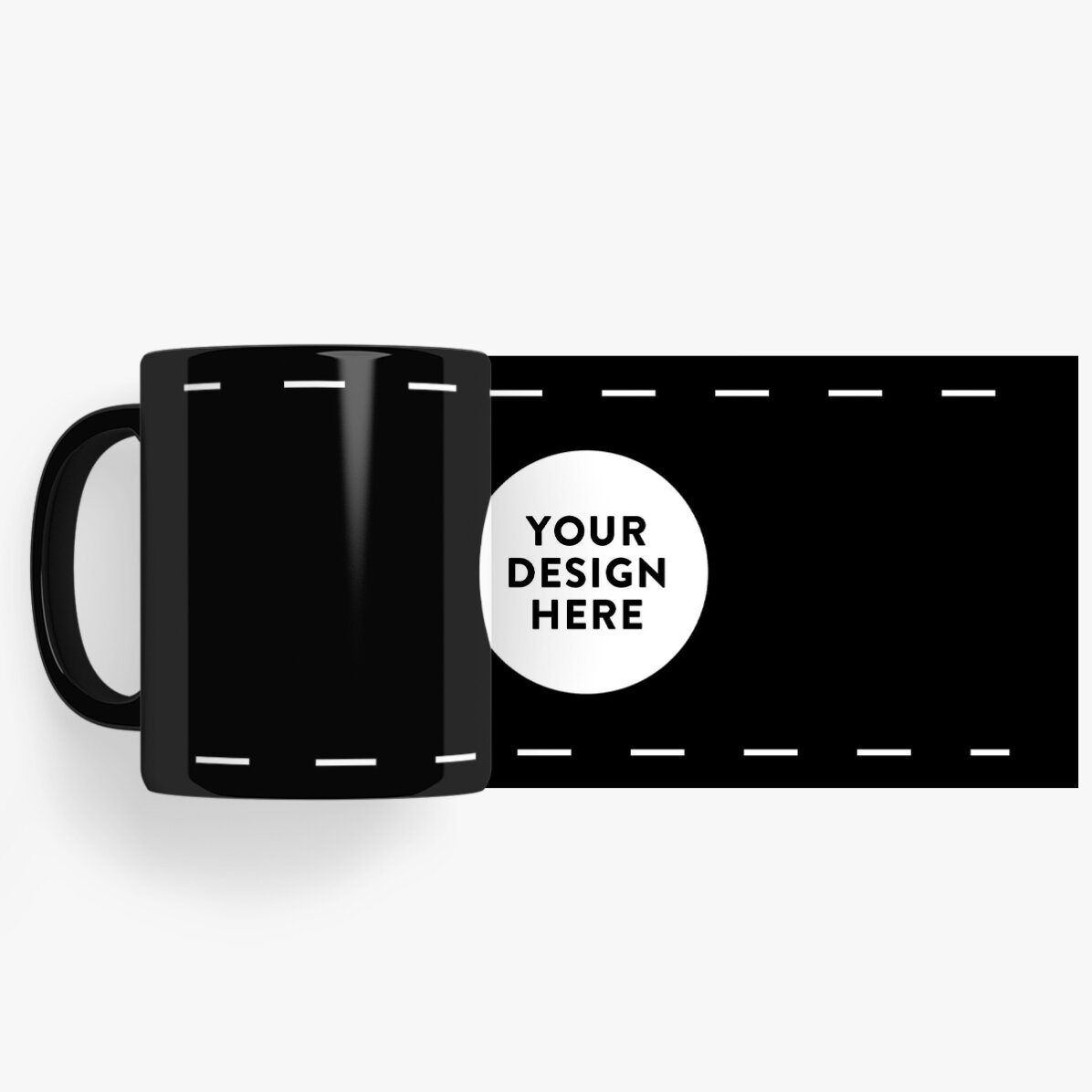 Tazza nera personalizzata con la tua grafica