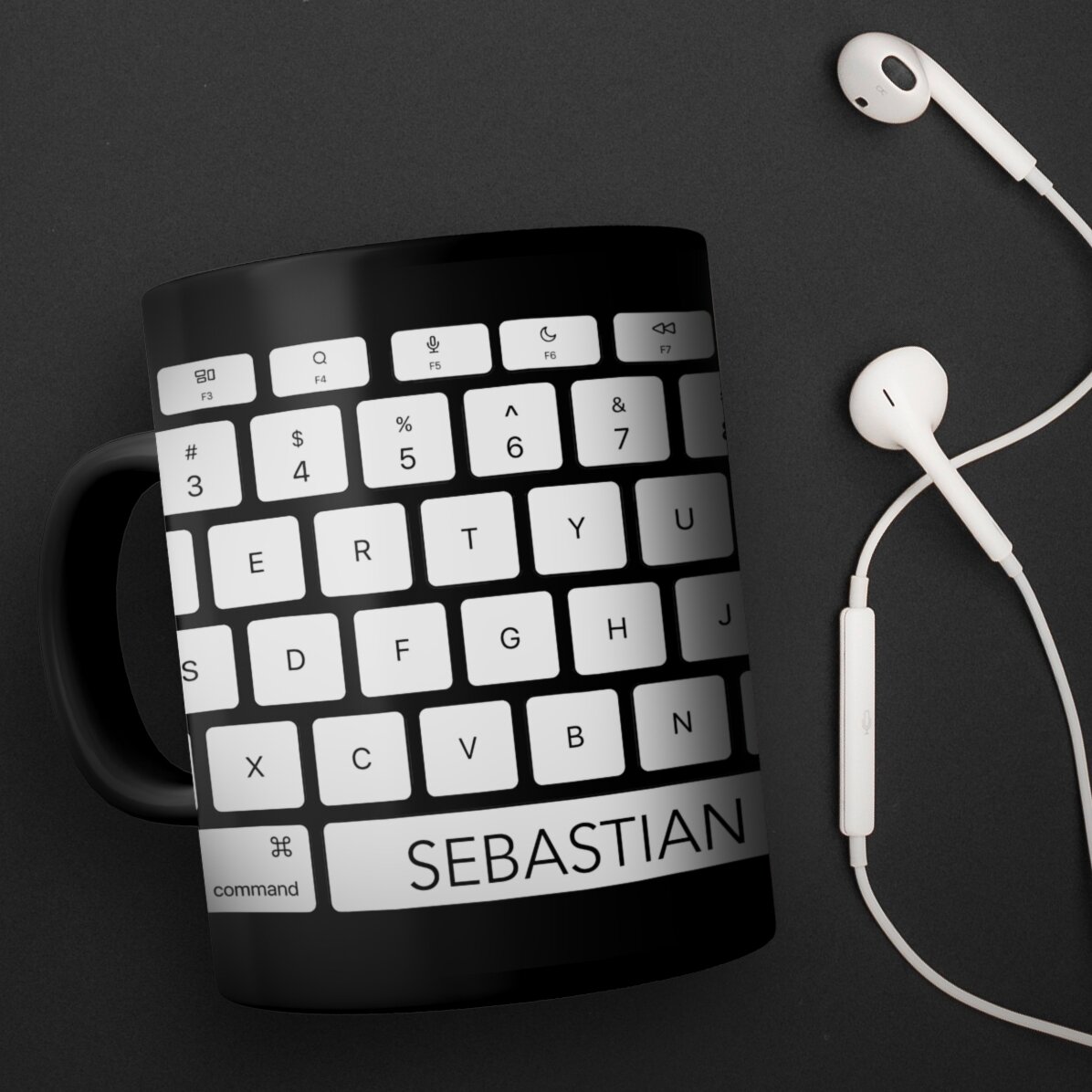 Tazza nera personalizzata con scritta per programmatori e impiegati